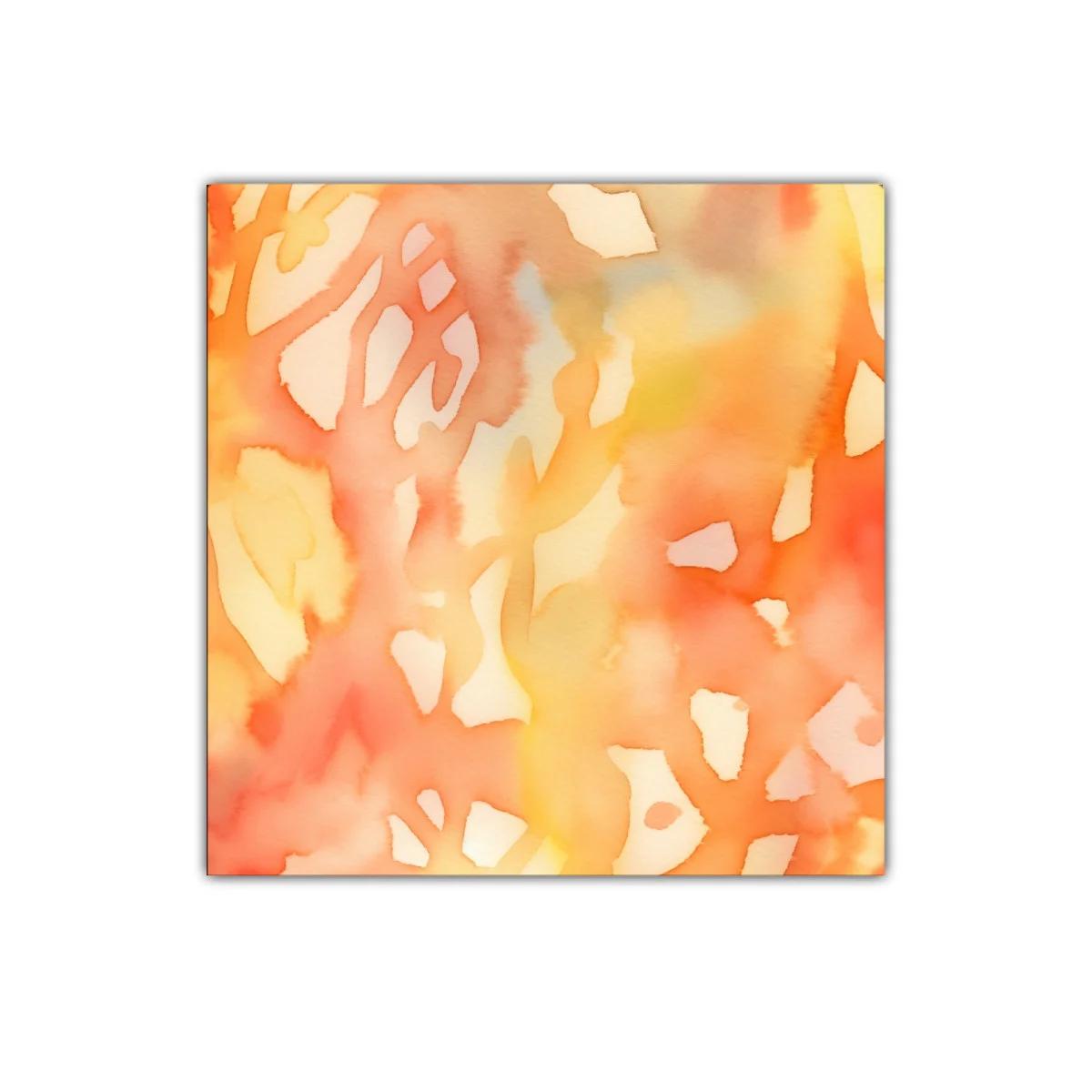 Cuadro decorativo abstracto en tonos cálidos y vibrantes
