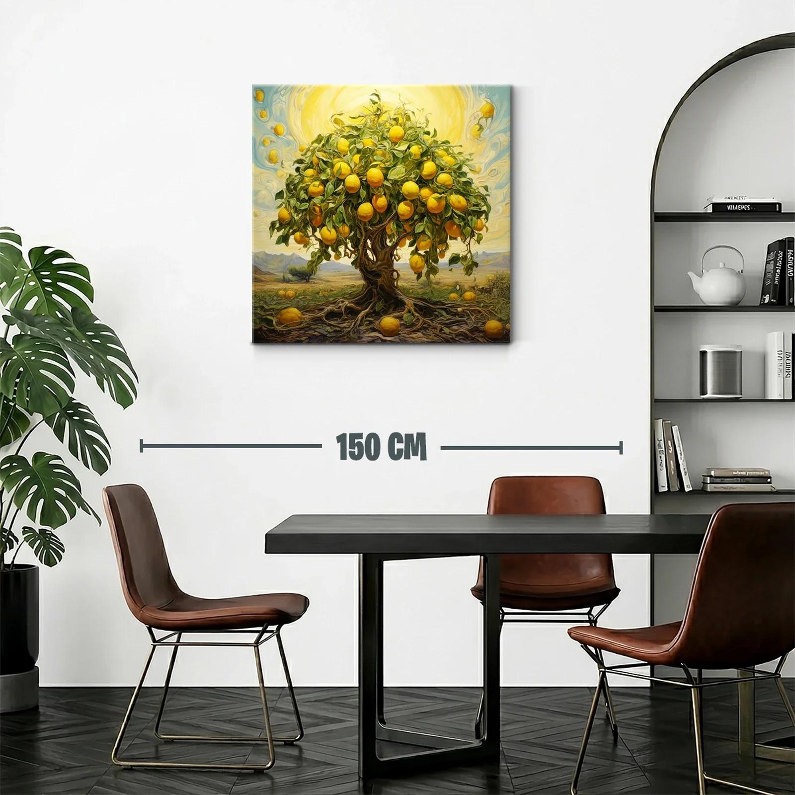 Árbol frutal irradiando frescura y vitalidad amarilla — miniatura 2