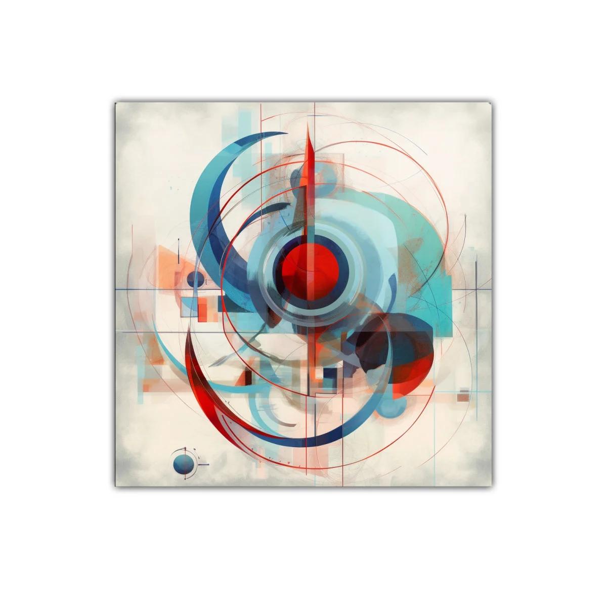 Composición abstracta con dinámicas formas curvas y líneas — miniatura 1