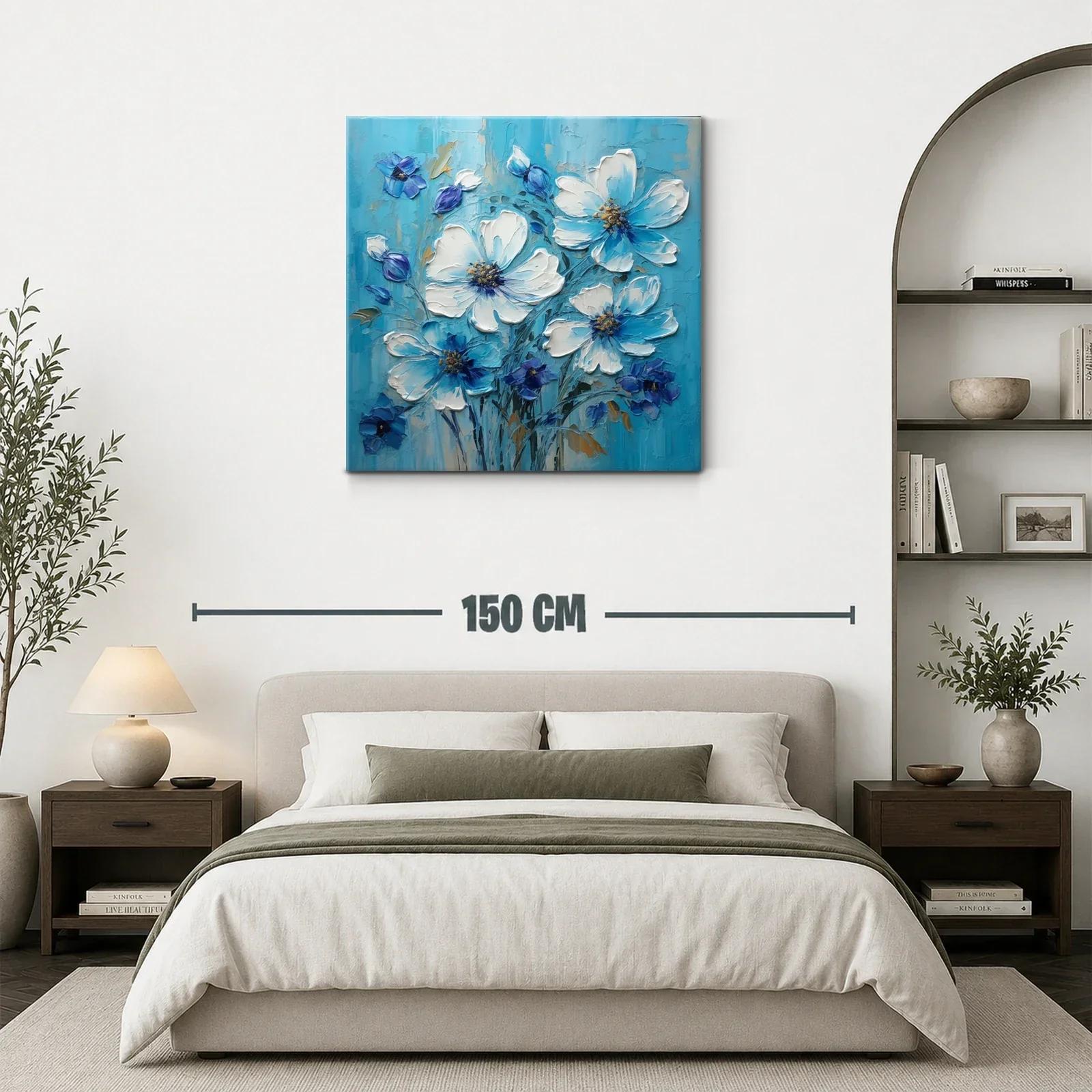 Maravilloso cuadro floral en tonos azules y blancos — miniatura 3