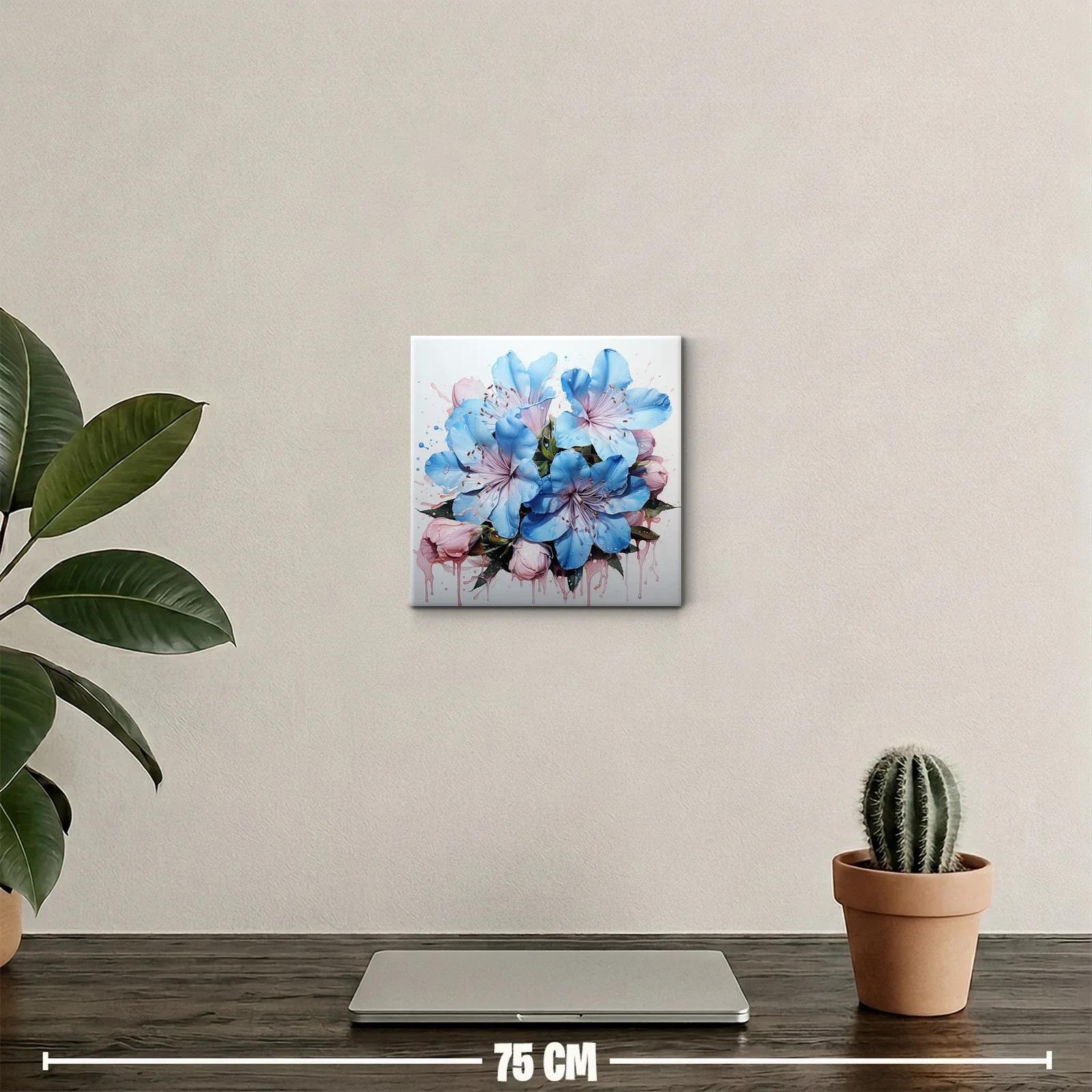 Flores en tonos azules y rosas para decorar — miniatura 2