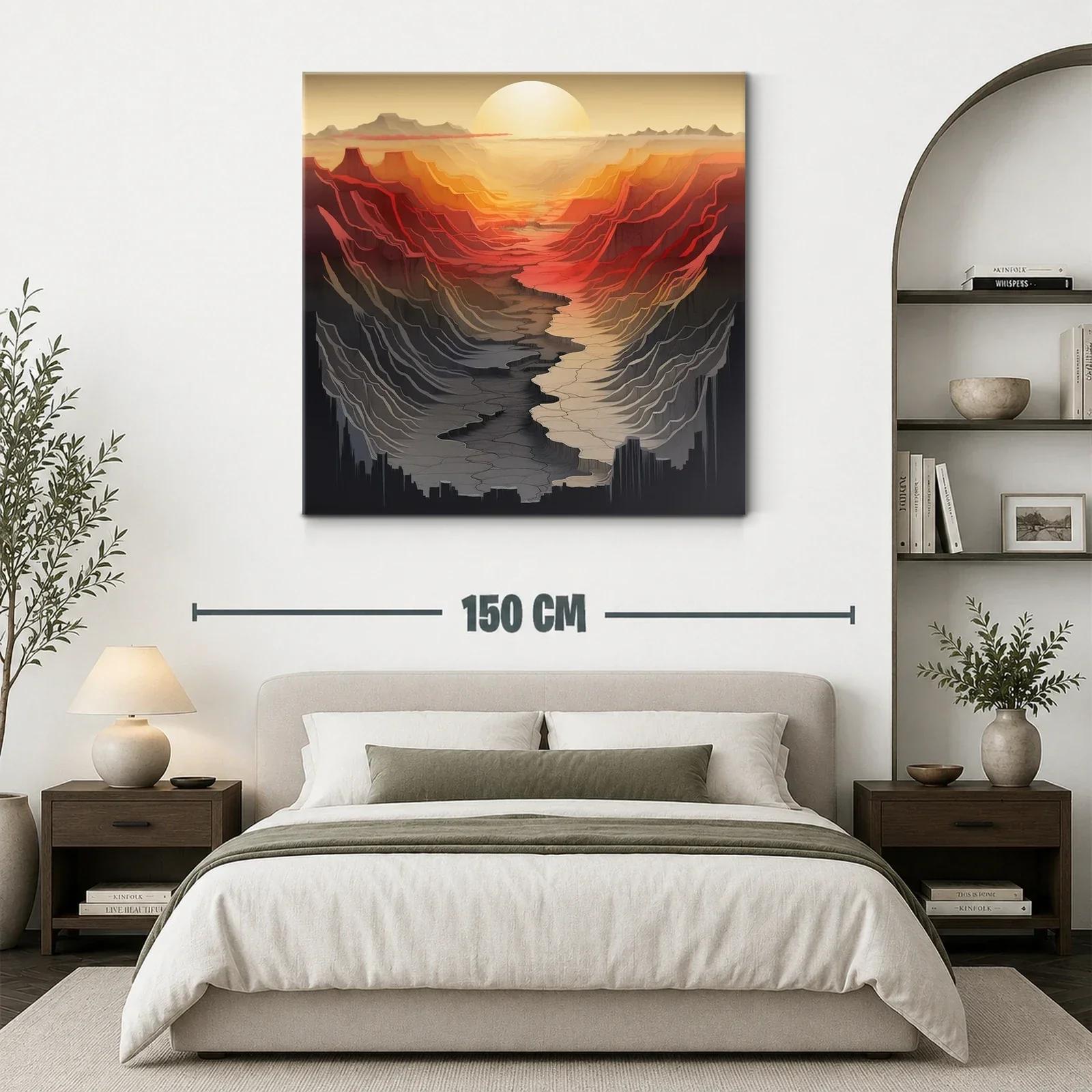 Atardecer en cañón con tonos cálidos y contrastes intensos — miniatura 3