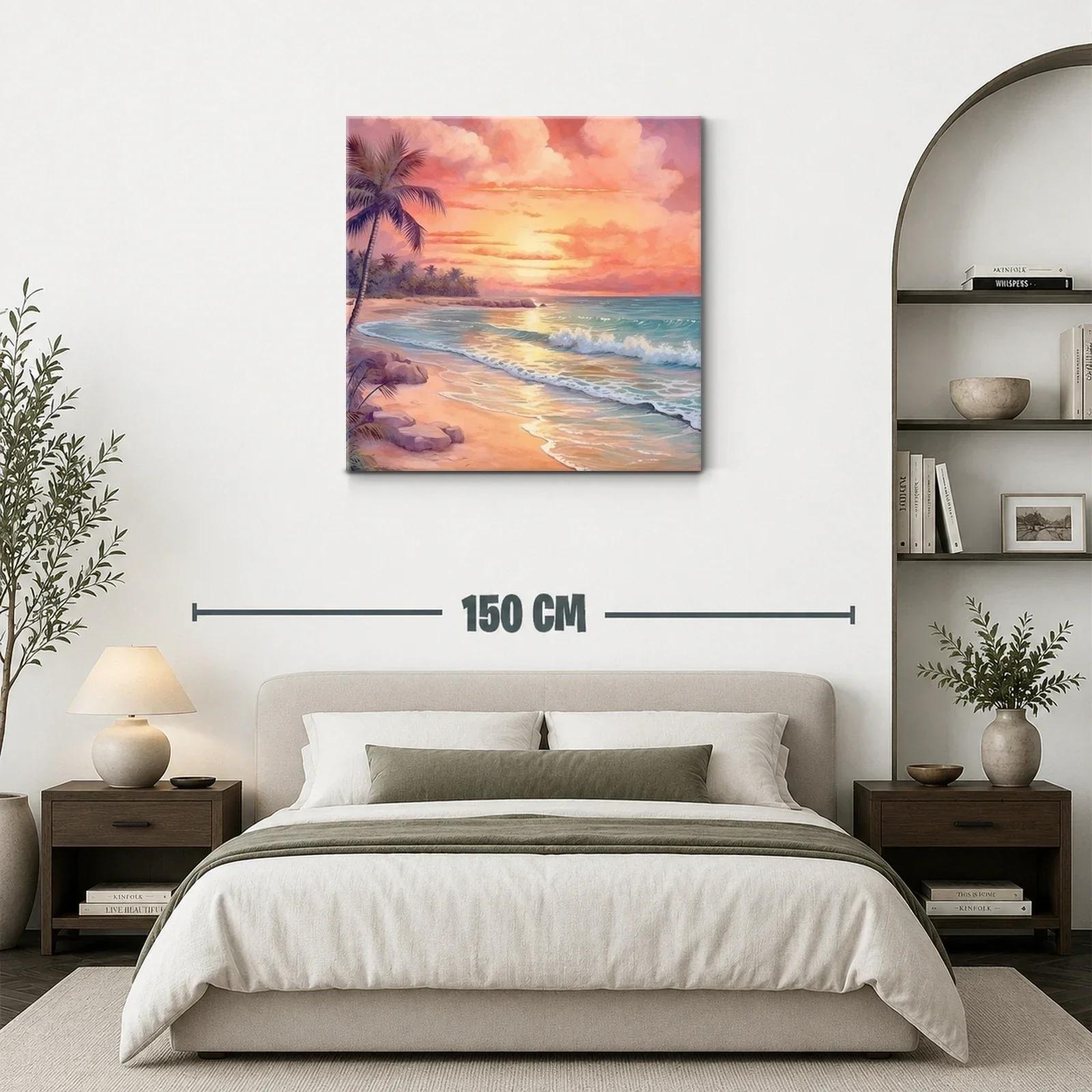 Atardecer Tropical con Palmera en Playa Serena — miniatura 3