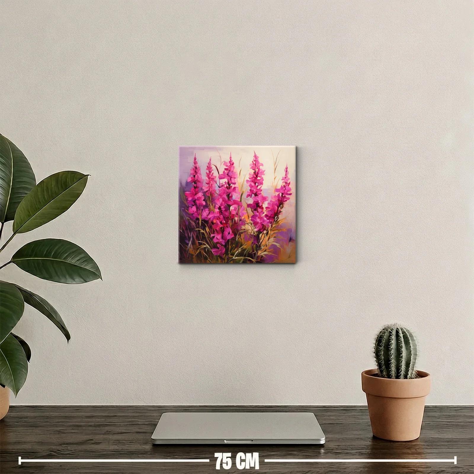 Cuadro decorativo con flores silvestres en tonos vibrantes — miniatura 2