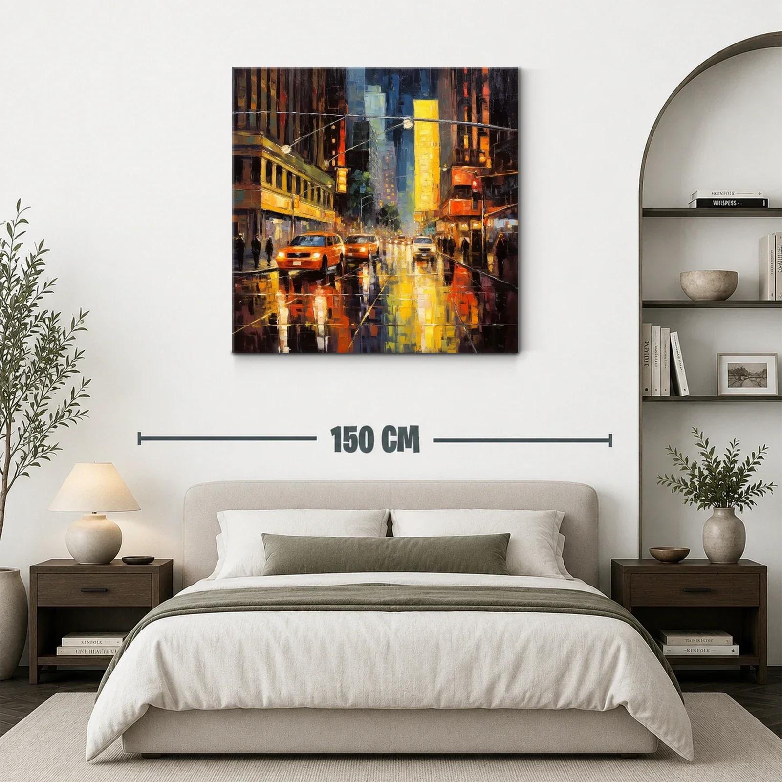 Atardecer urbano con reflejos vibrantes en ciudad nocturna — miniatura 3