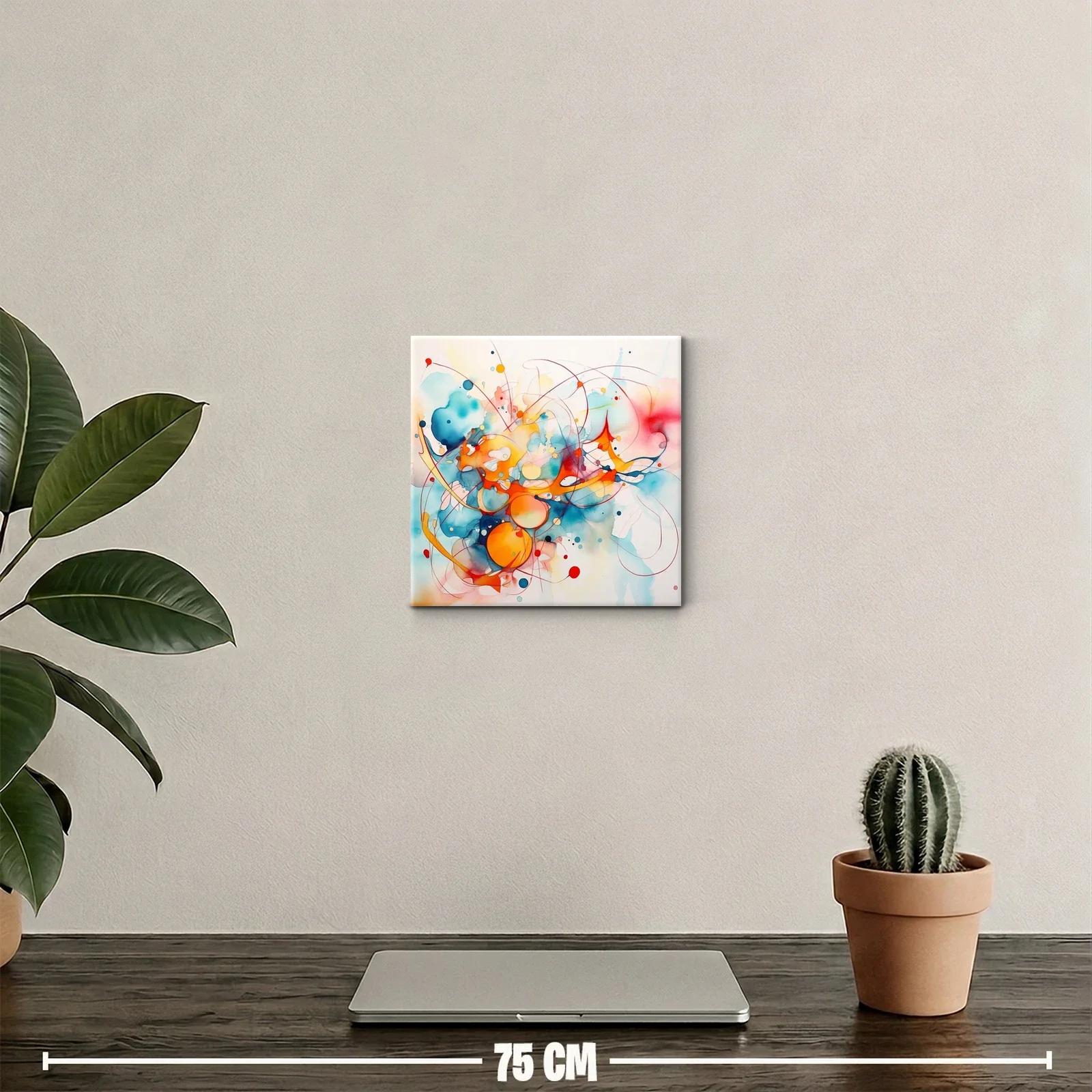 Cuadro abstracto con vibrantes formas y colores dinámicos — miniatura 2