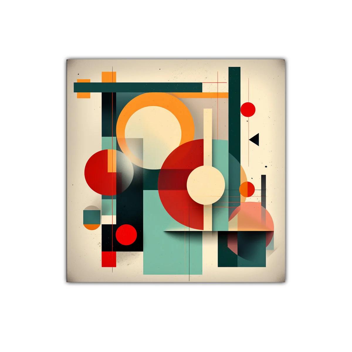 Cuadro abstracto con formas geométricas y colores vibrantes — imagen principal