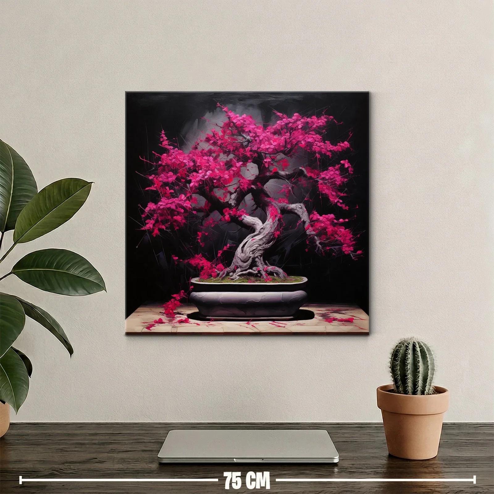 Bonsái con ramas vibrantes en tonos fucsias intensos — miniatura 2