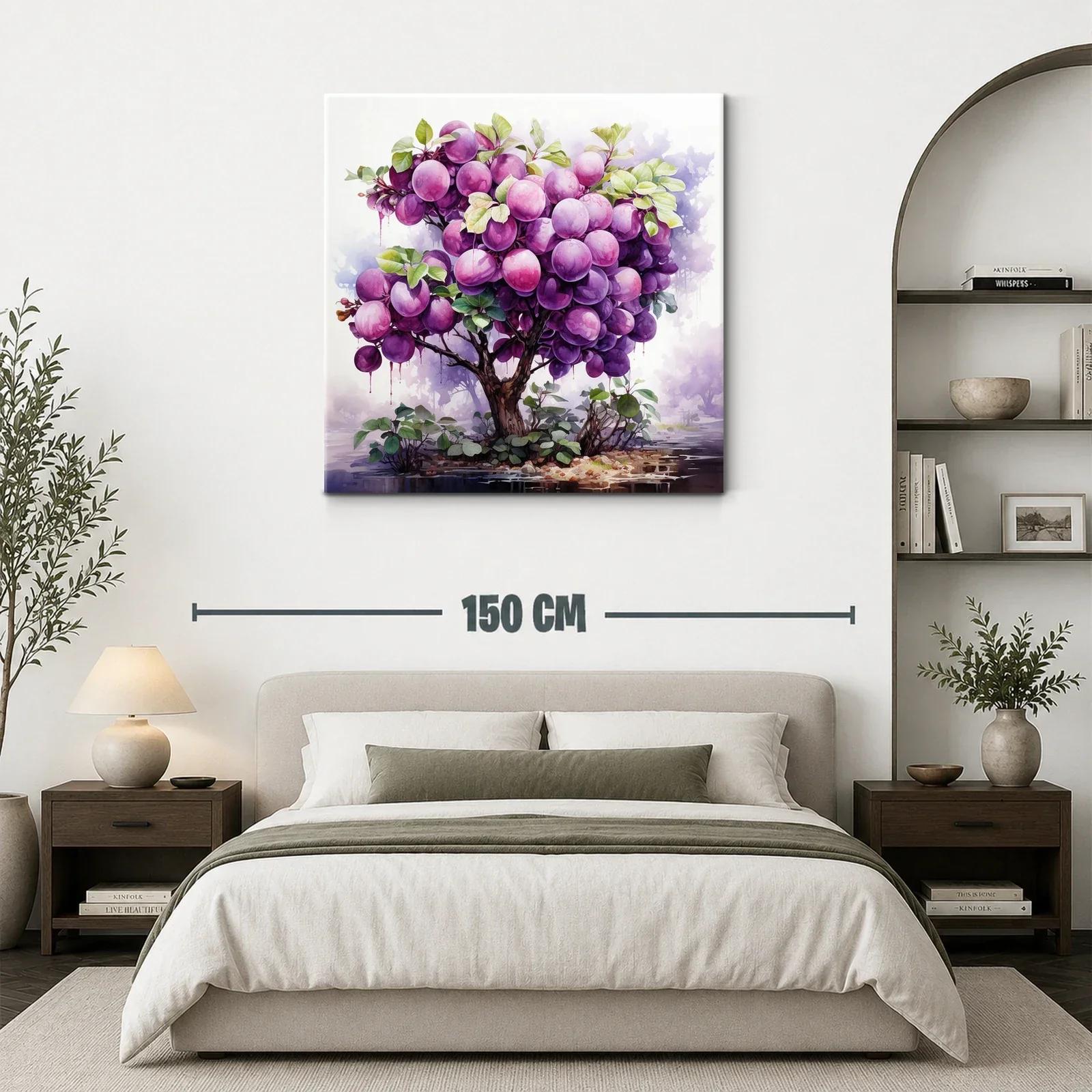 Árbol Frutal con Esferas Violetas en Paisaje Místico — miniatura 3