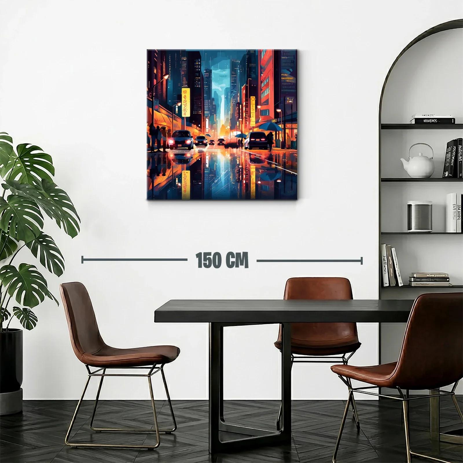 Atardecer urbano con reflejos vibrantes en la ciudad — miniatura 2
