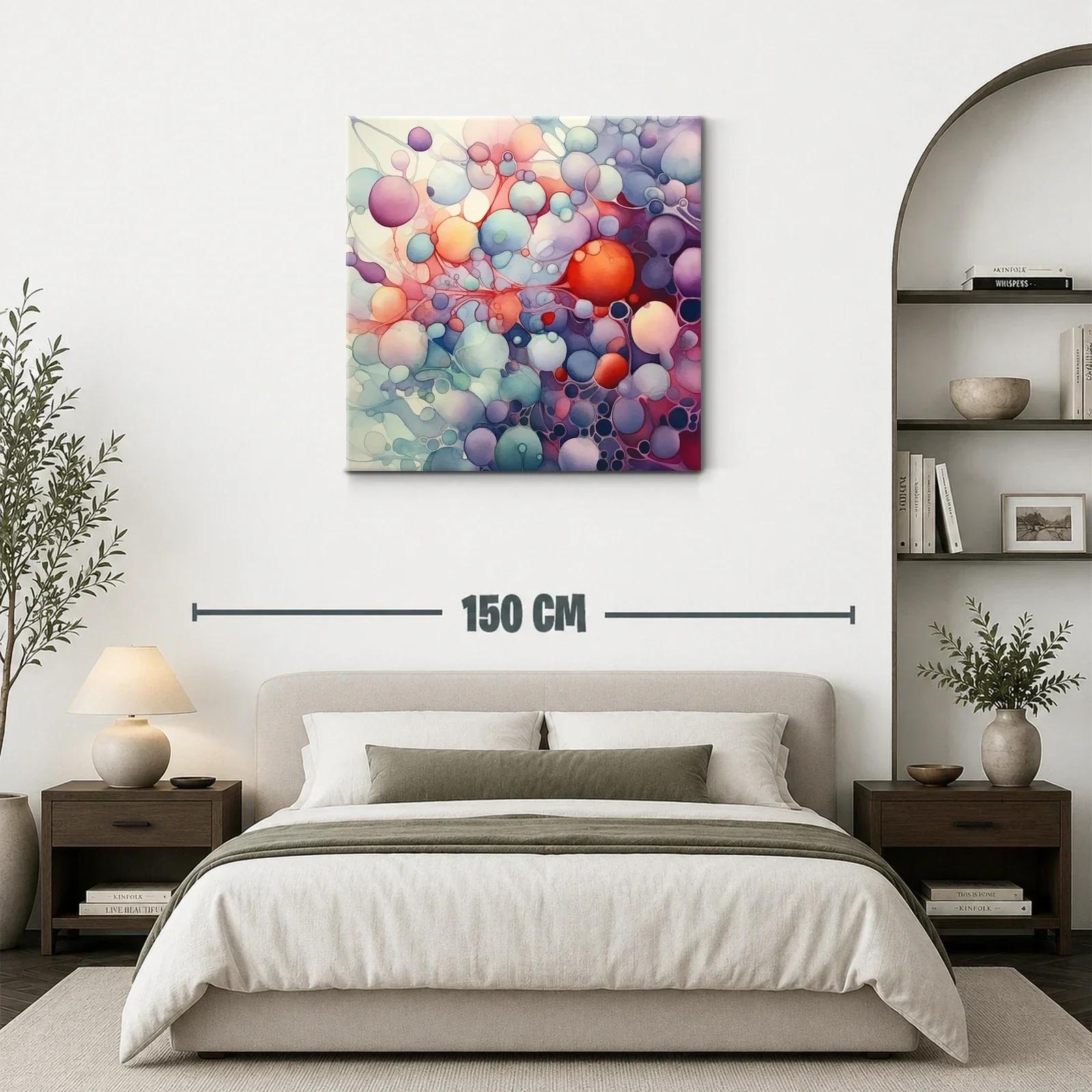 Composición abstracta con burbujas en tonos pastel y vivos — miniatura 3