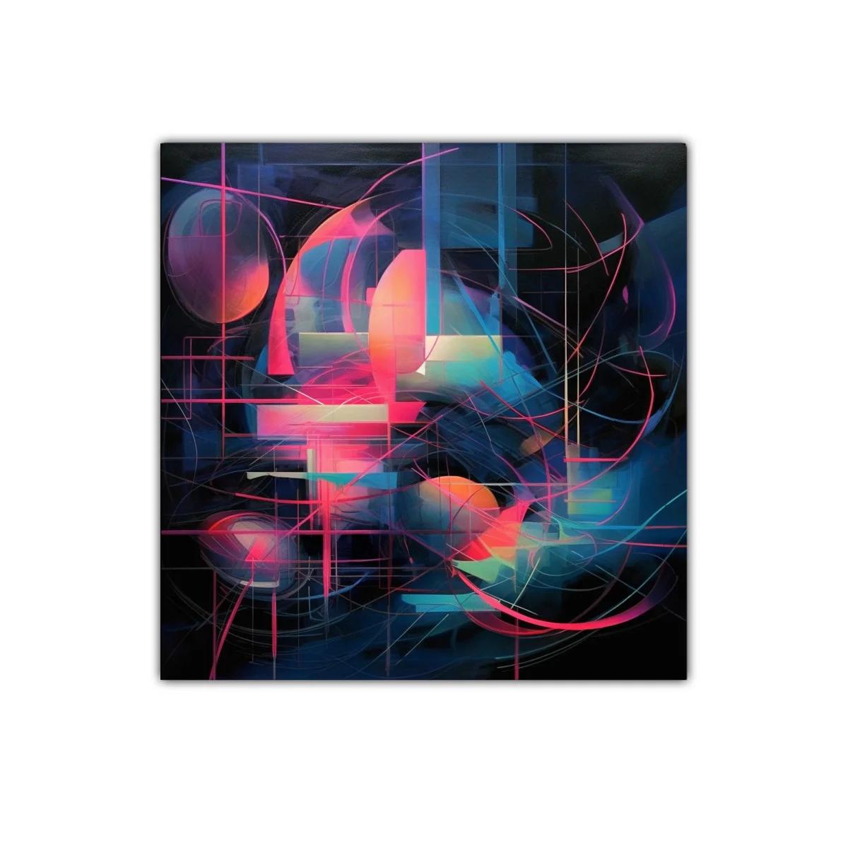 Composición abstracta en tonos vibrantes y oscuros — imagen principal
