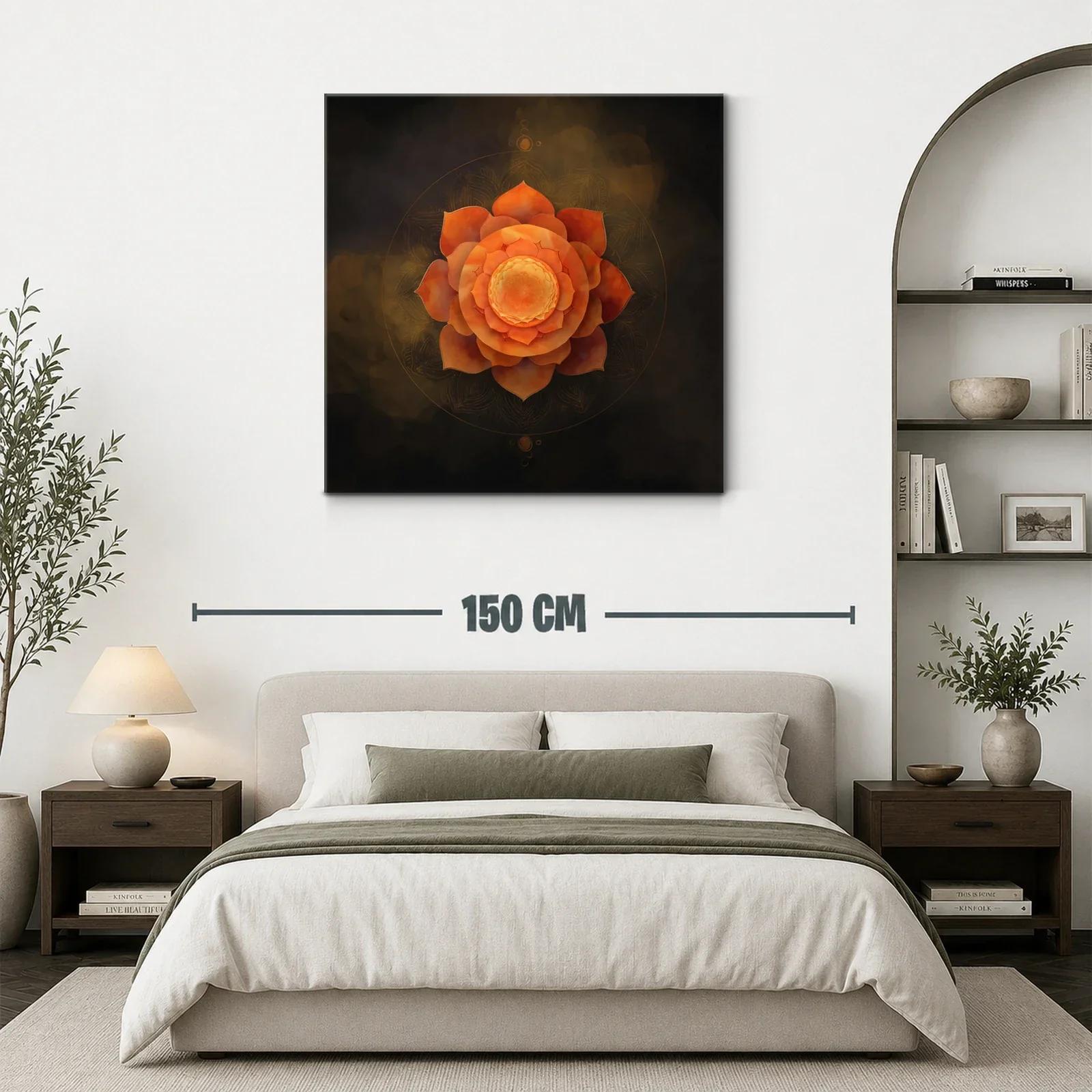 Flor Mandala en Tonos Cálidos para Espacios Zen — miniatura 3