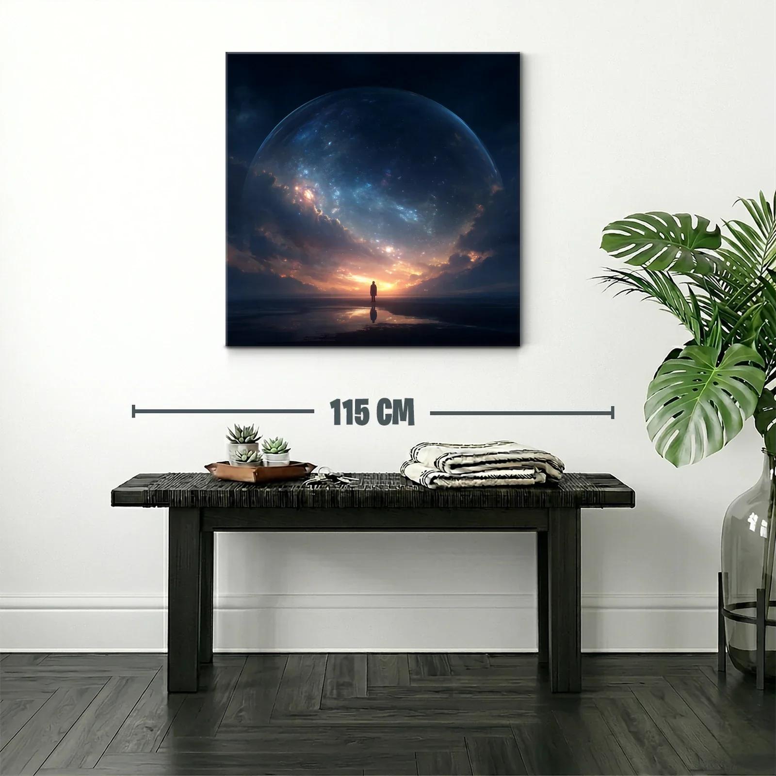 Silenciosa figura bajo un cielo estrellado majestuoso — miniatura 2