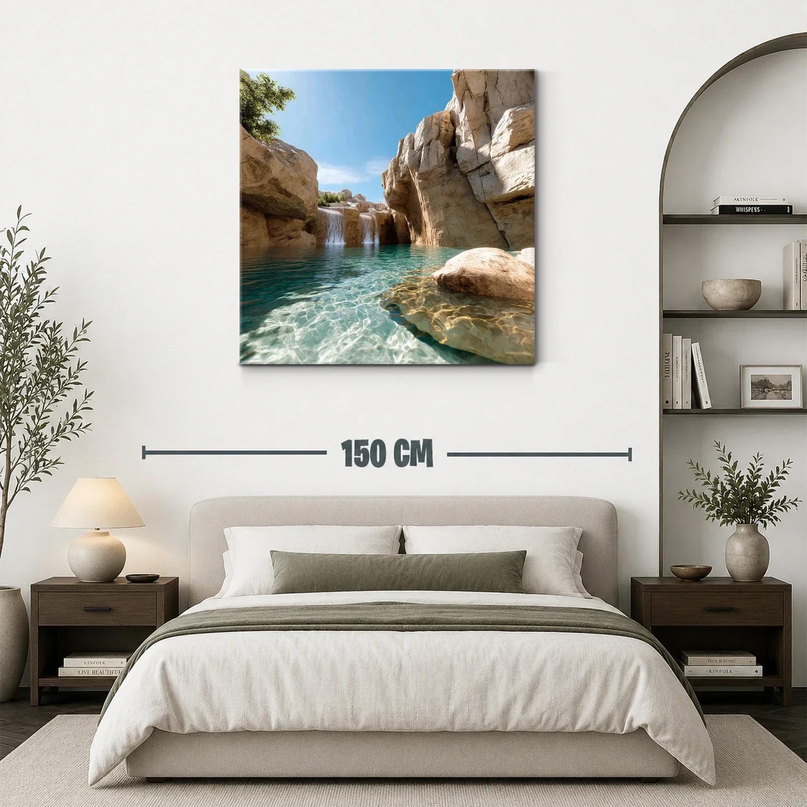 Paisaje sereno con cascada y aguas cristalinas — miniatura 3
