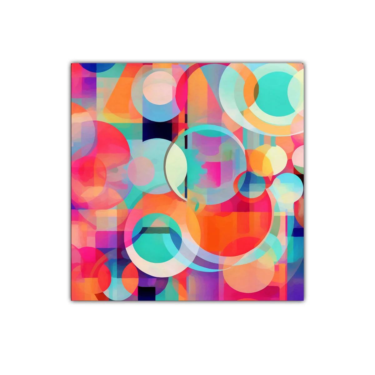 Composición vibrante de círculos y formas geométricas en color — imagen principal