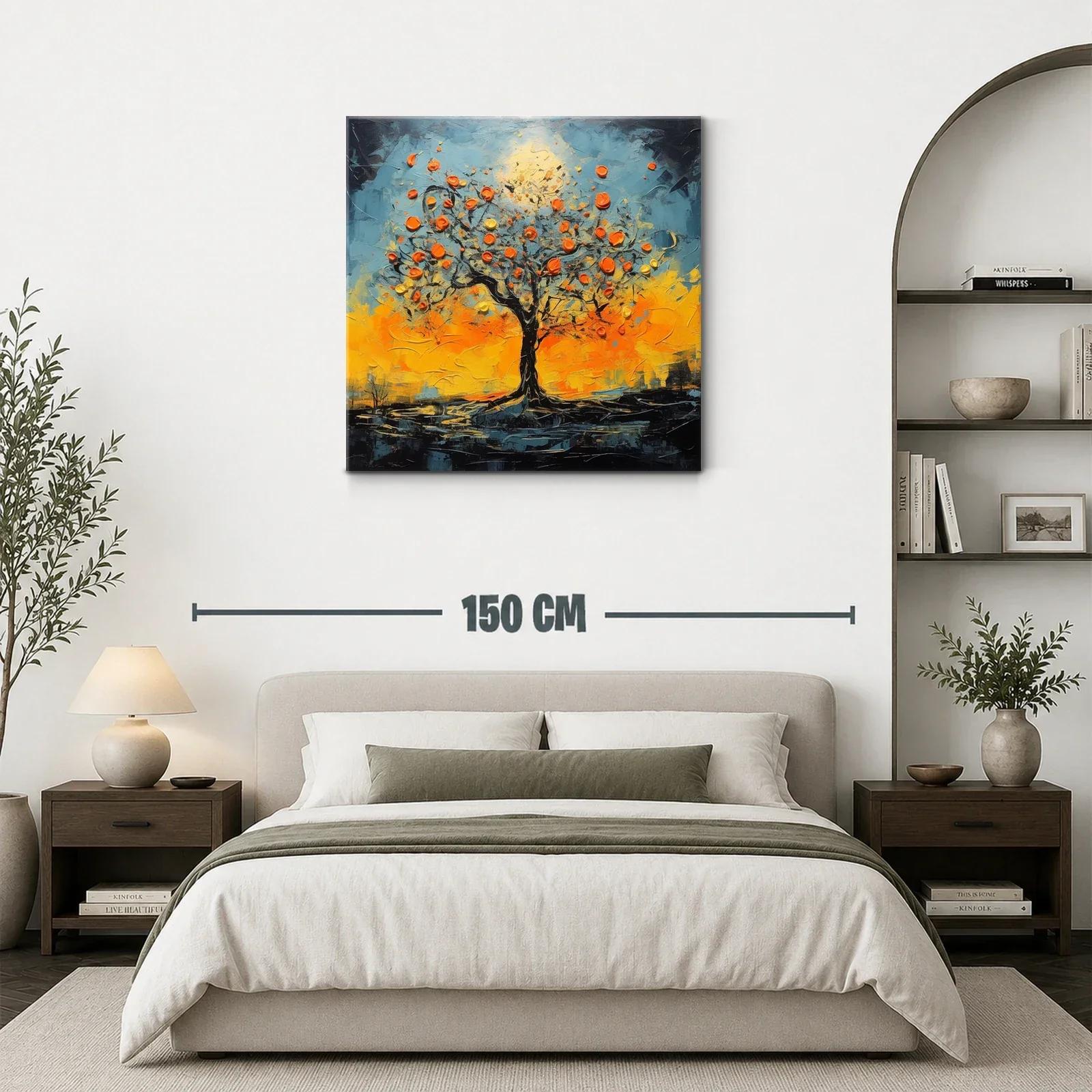 Árbol vibrante con frutos en contraste cálido y frío — miniatura 3
