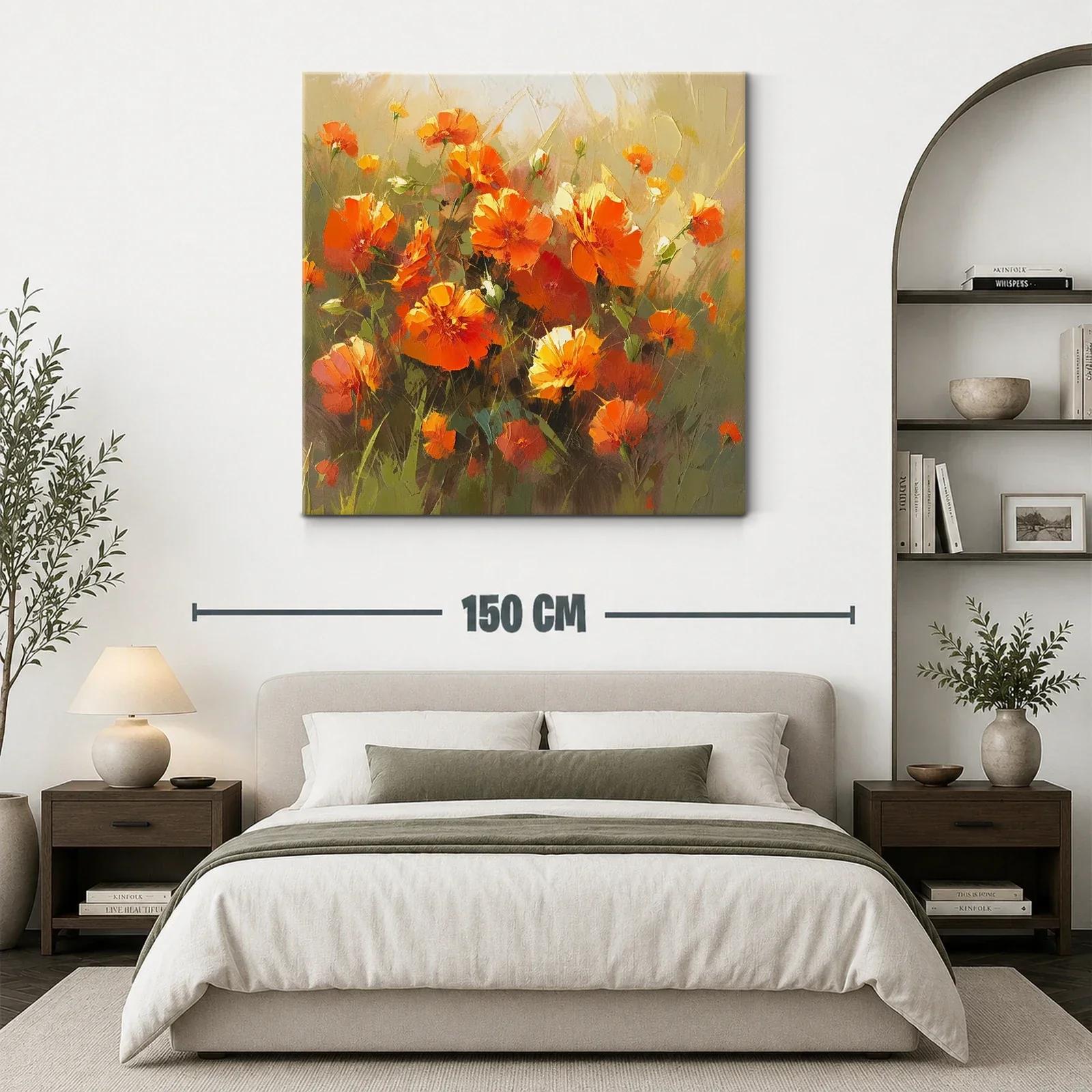 Ramo vibrante de flores en tonos anaranjados cálidos — miniatura 3