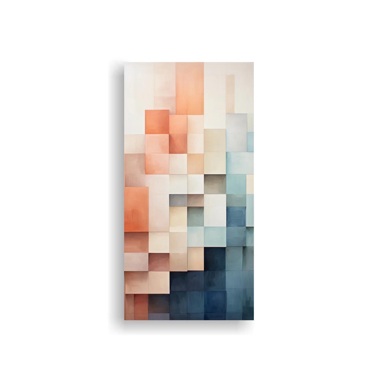 Cuadro de bloques rectangulares superpuestos con transparencias