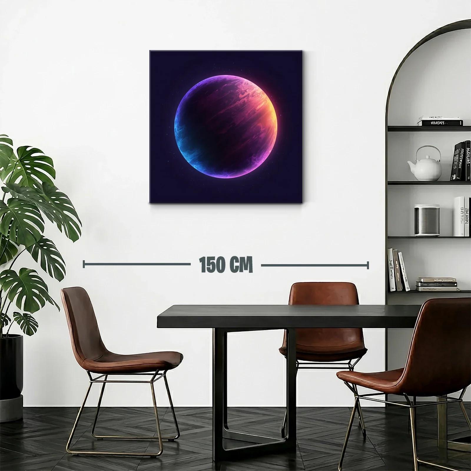 Planeta brillante con tonos púrpura y azul cósmico — miniatura 2