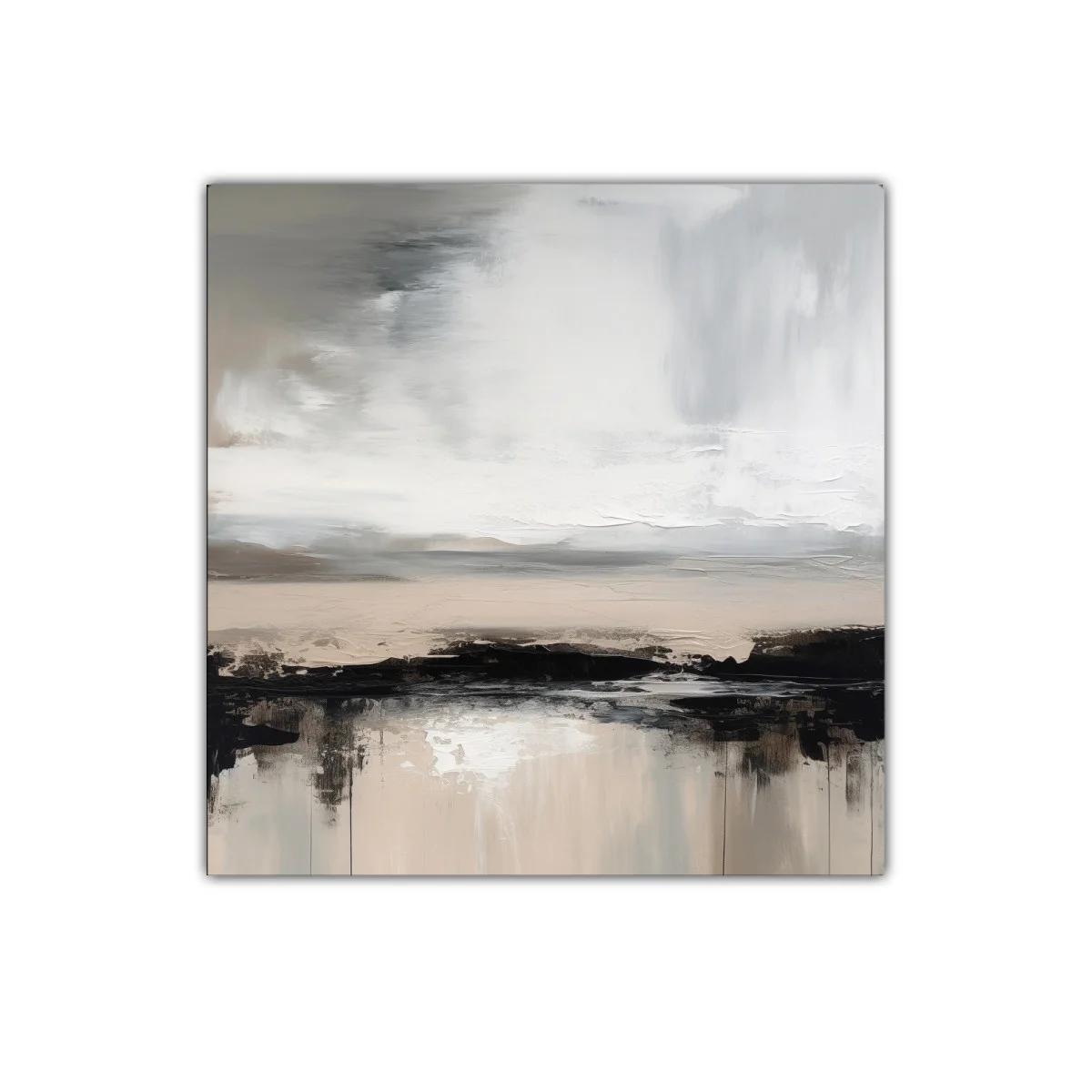 Paisaje abstracto en tonos neutros y texturas suaves