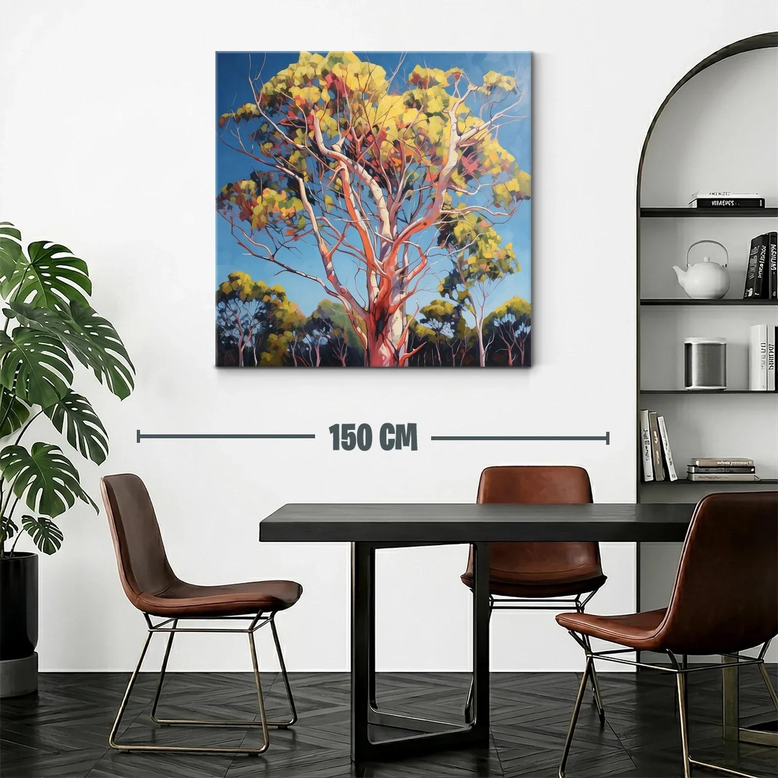 Árboles vibrantes en paisaje natural bajo cielo azul claro — miniatura 2