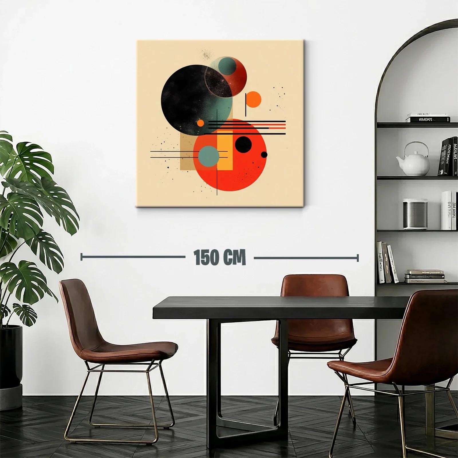 Composición geométrica en tonos cálidos y contrastes vivos — miniatura 2