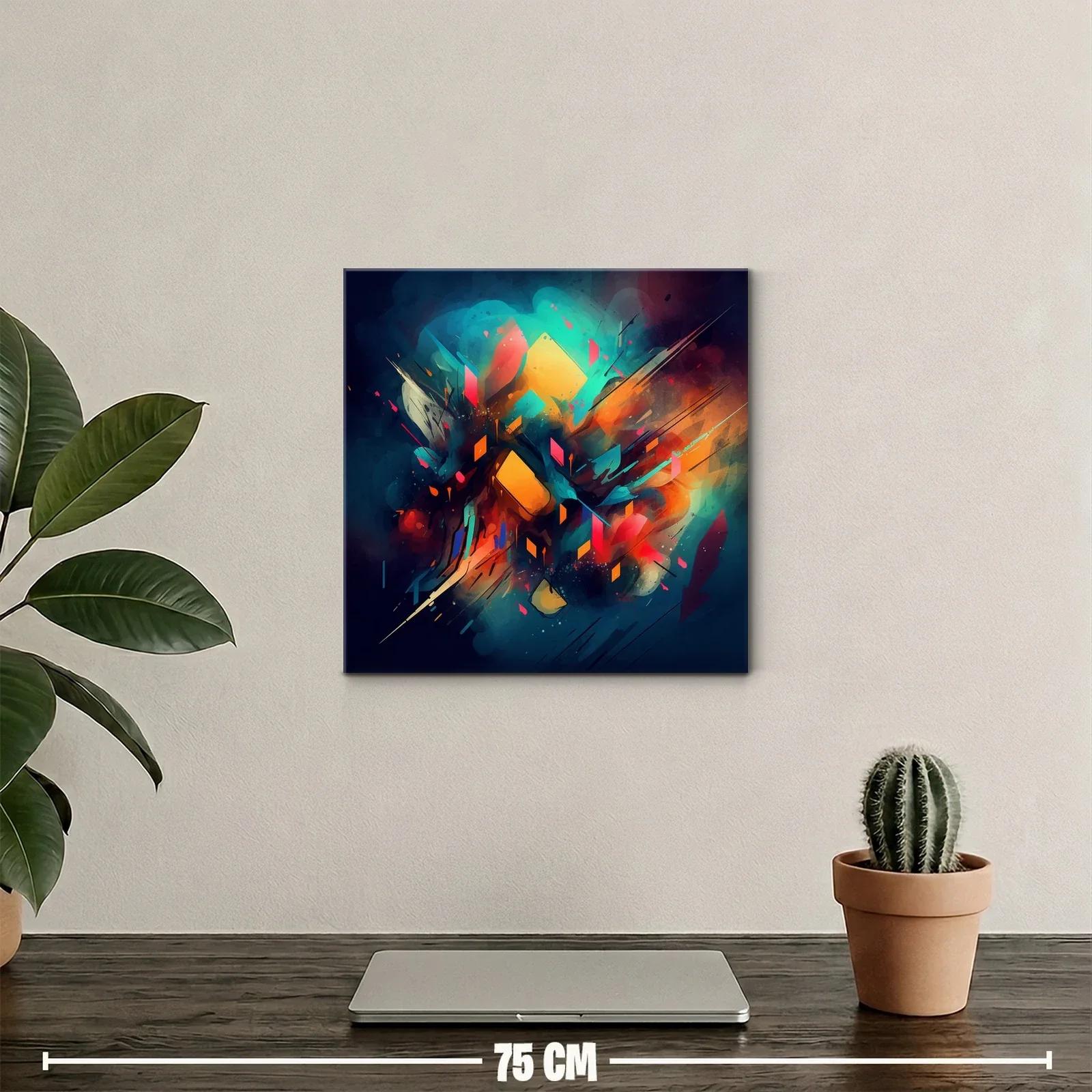 Composición abstracta con formas geométricas vibrantes — miniatura 2