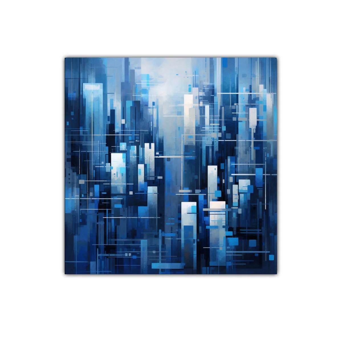 Composición abstracta en tonos azules y blancos — miniatura 1