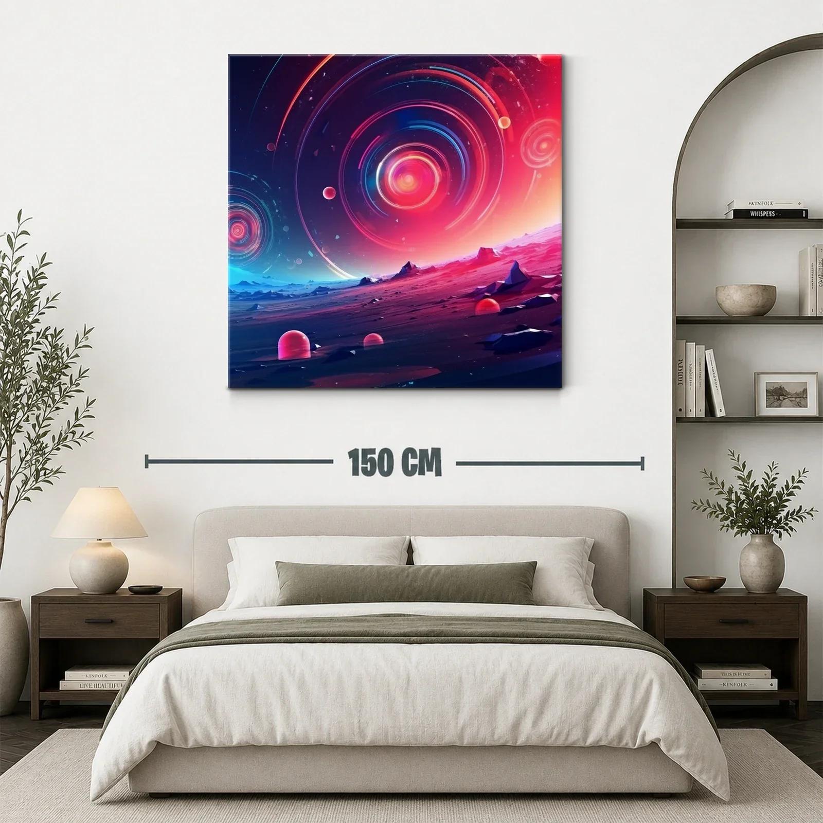 Paisaje cósmico con espirales de luz y tonos vibrantes — miniatura 3