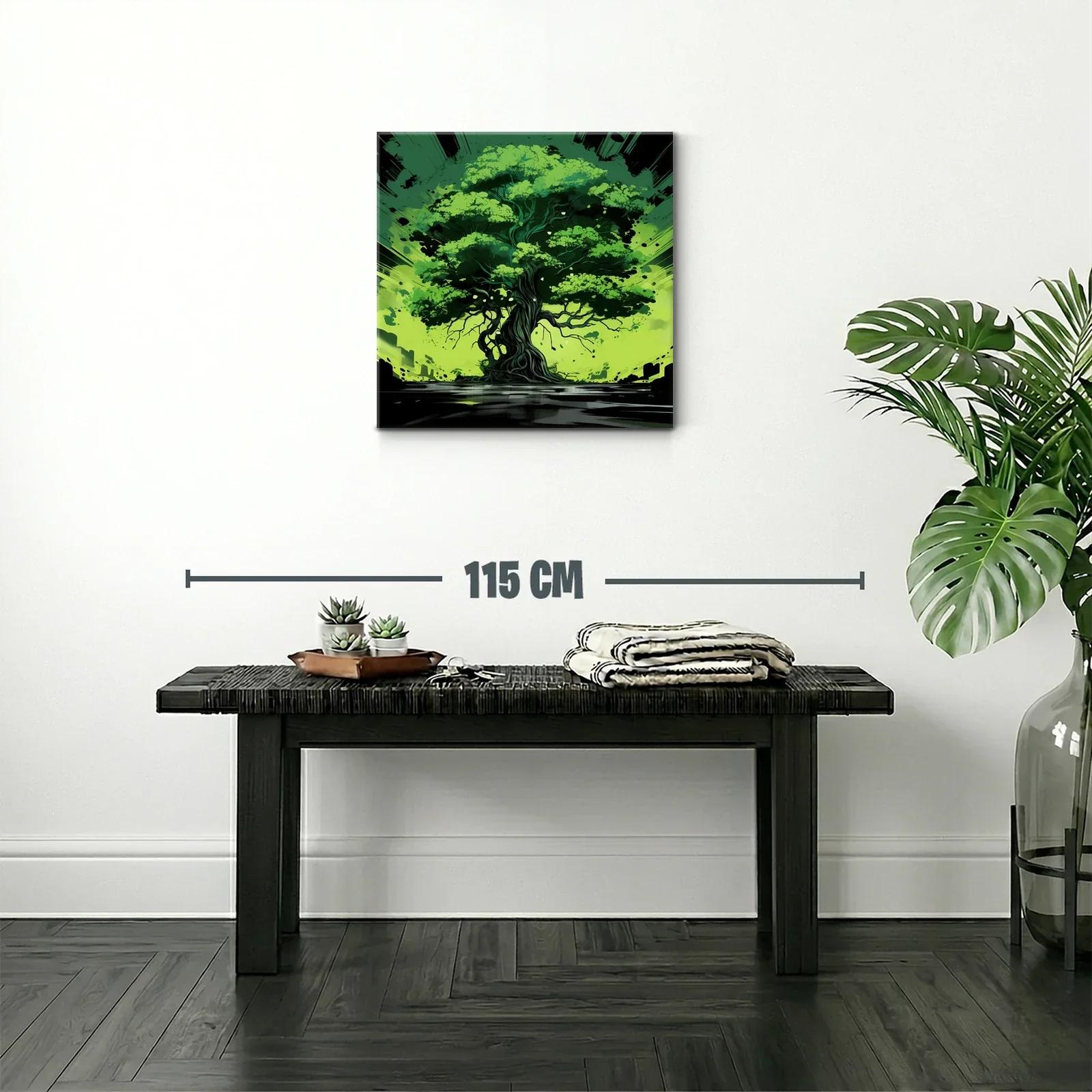 Impresionante composición de árbol vibrante en tonos verdes — miniatura 2