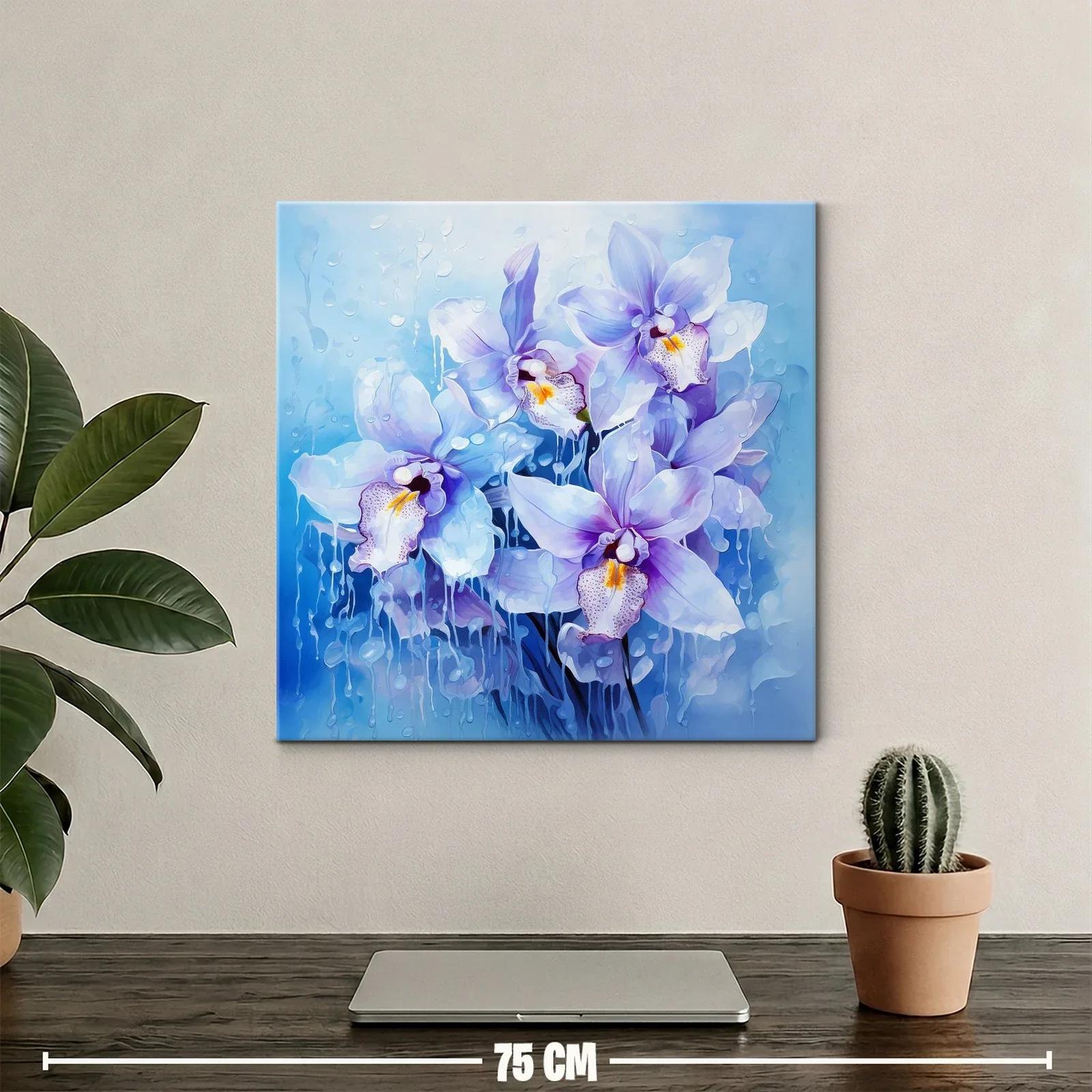 Orquídeas azules delicadas con efecto acuarela — miniatura 2