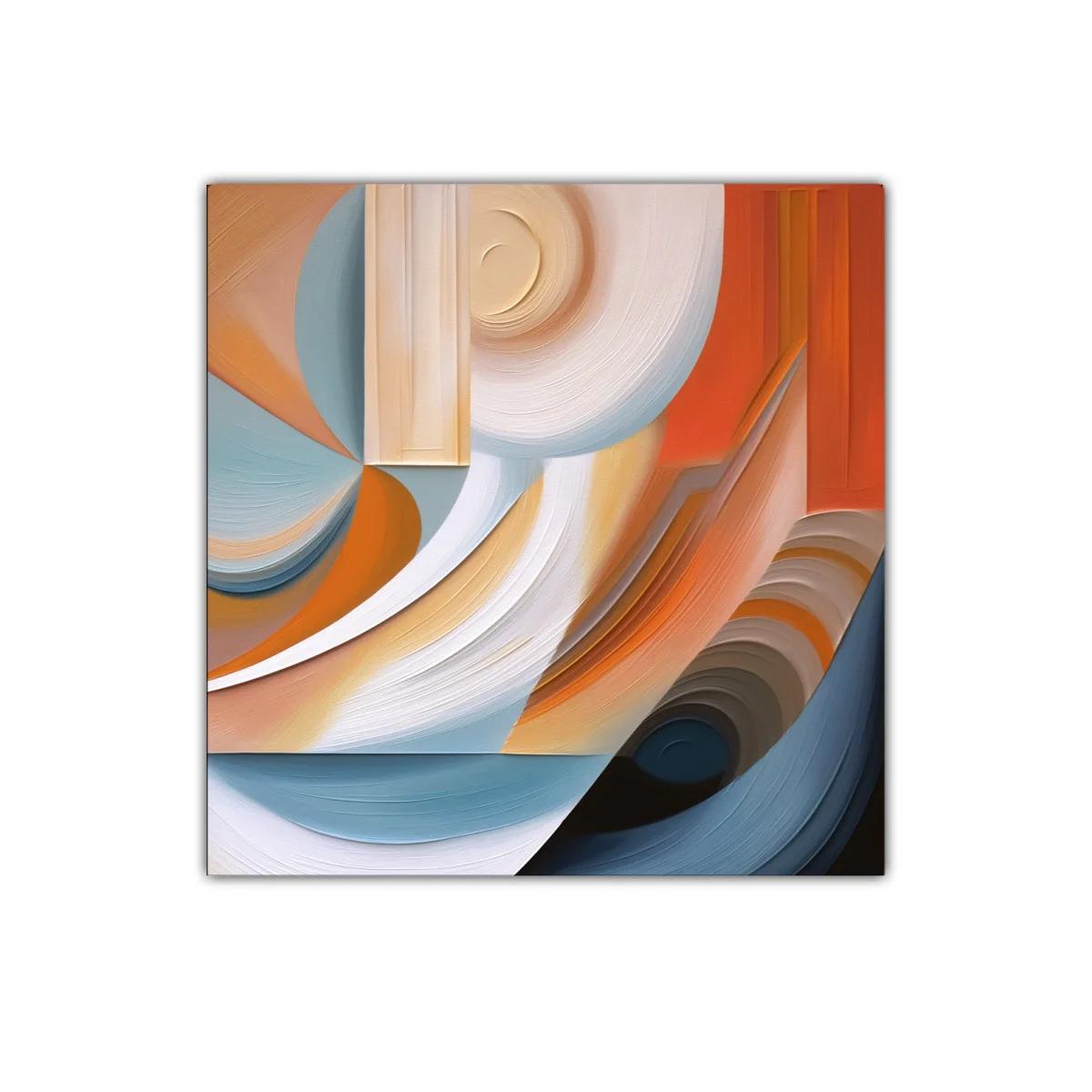 Composición abstracta con formas curvas y tonos cálidos — imagen principal