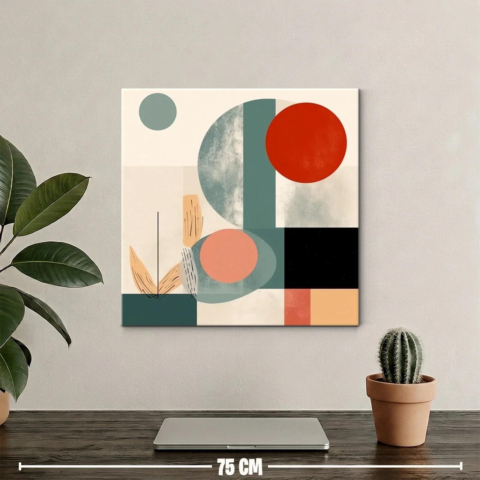 Composición abstracta con formas geométricas y tonos cálidos — miniatura 2