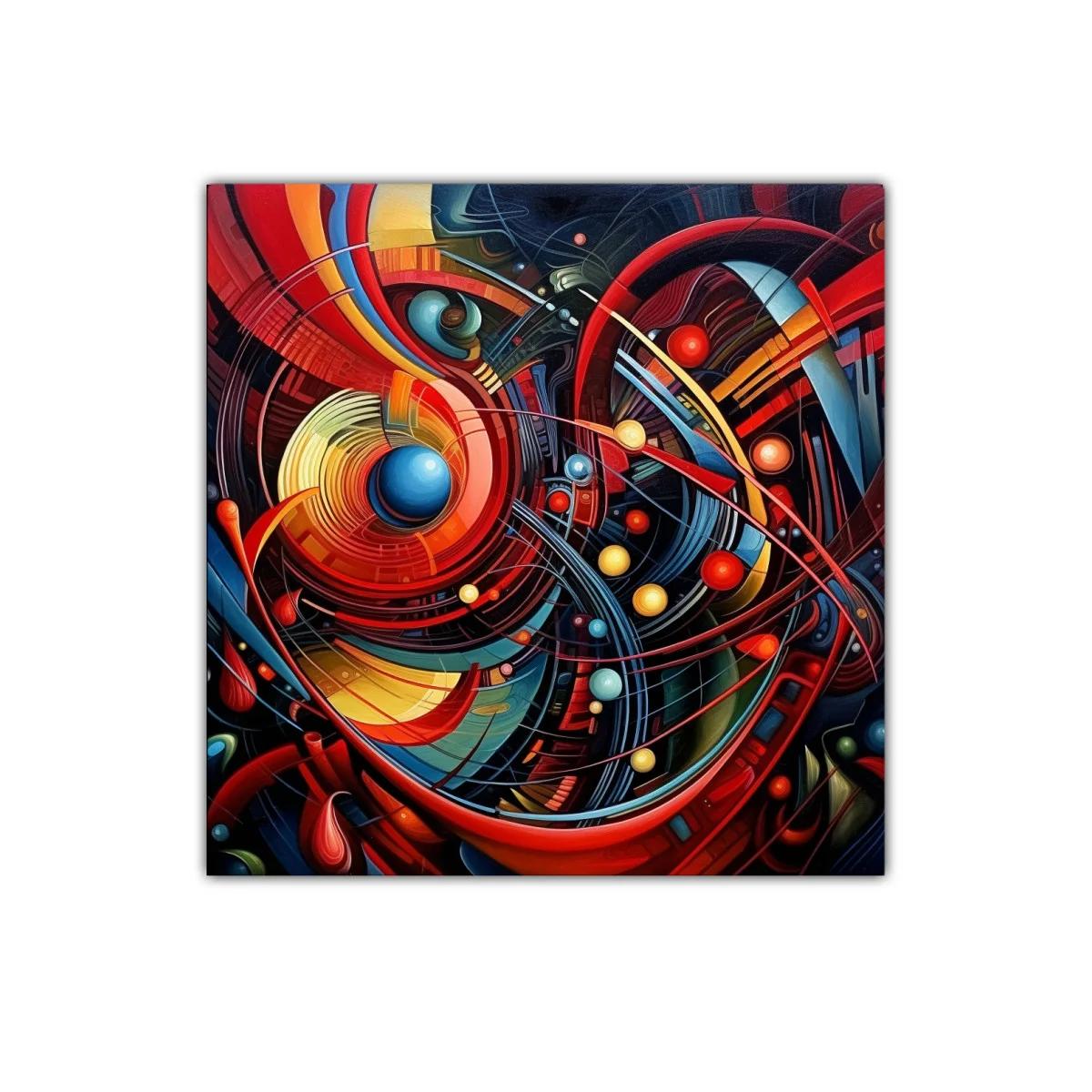 Cuadro abstracto con formas y colores vibrantes — imagen principal