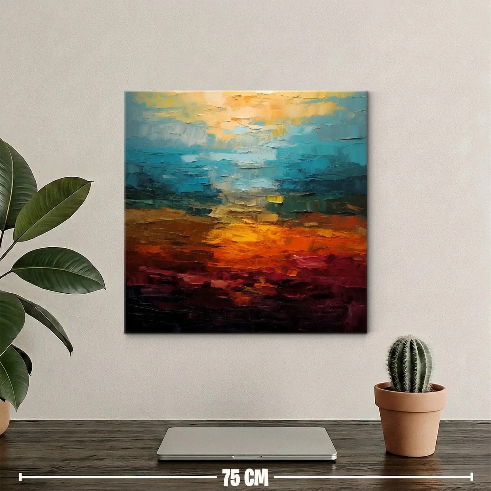 Atardecer Abstracto en Vivos Tonos Cálidos y Fríos — miniatura 2