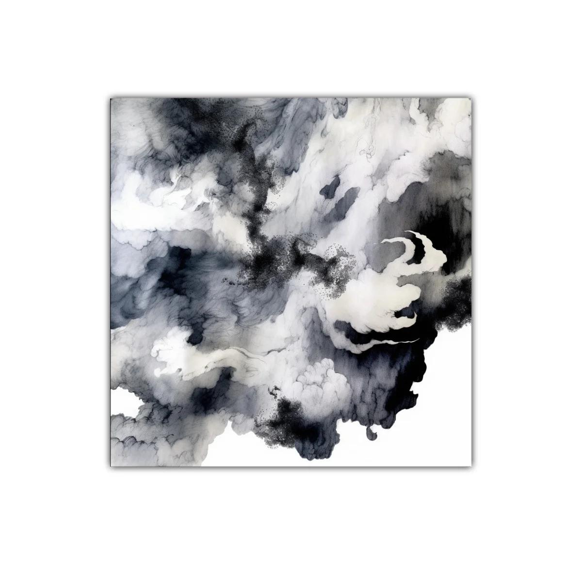 Cuadro Decorativo en Acabados Blanco y Negro Abstractos — imagen principal