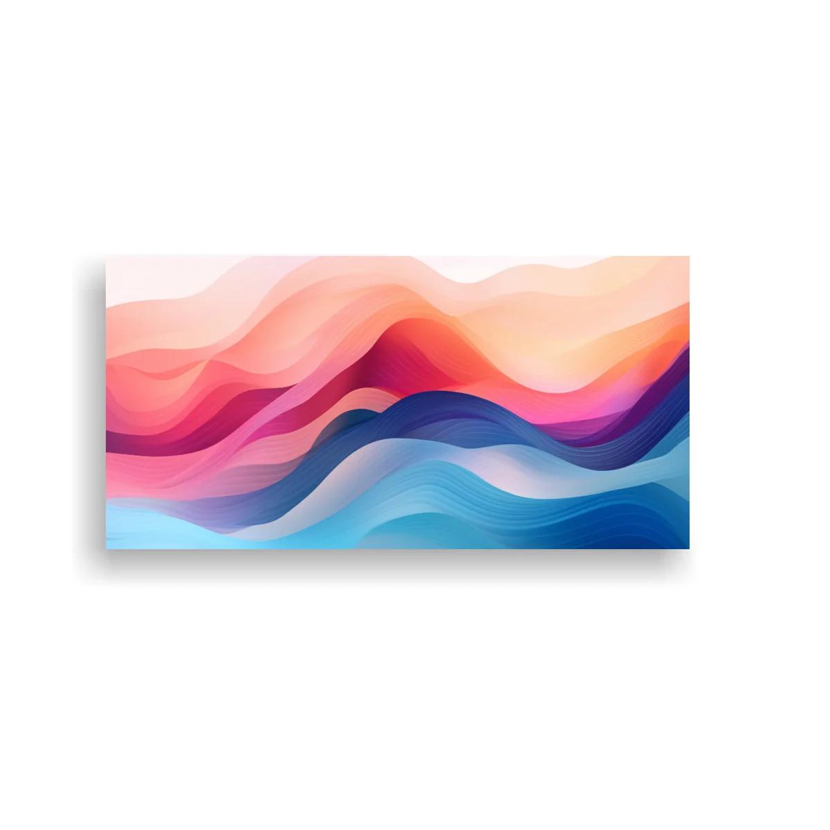 Cuadro ondas de color en capas con franjas onduladas — imagen principal