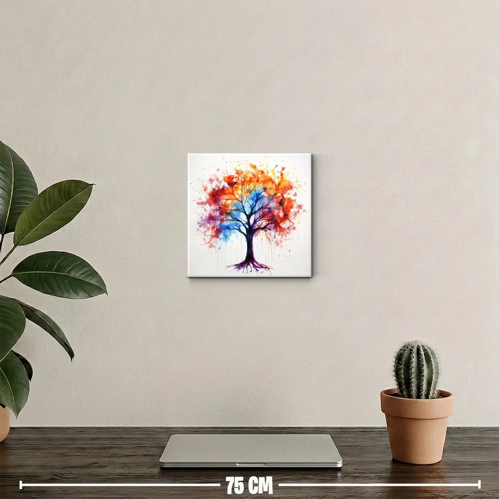 Árbol colorido con tonos vivos y energía natural — miniatura 2