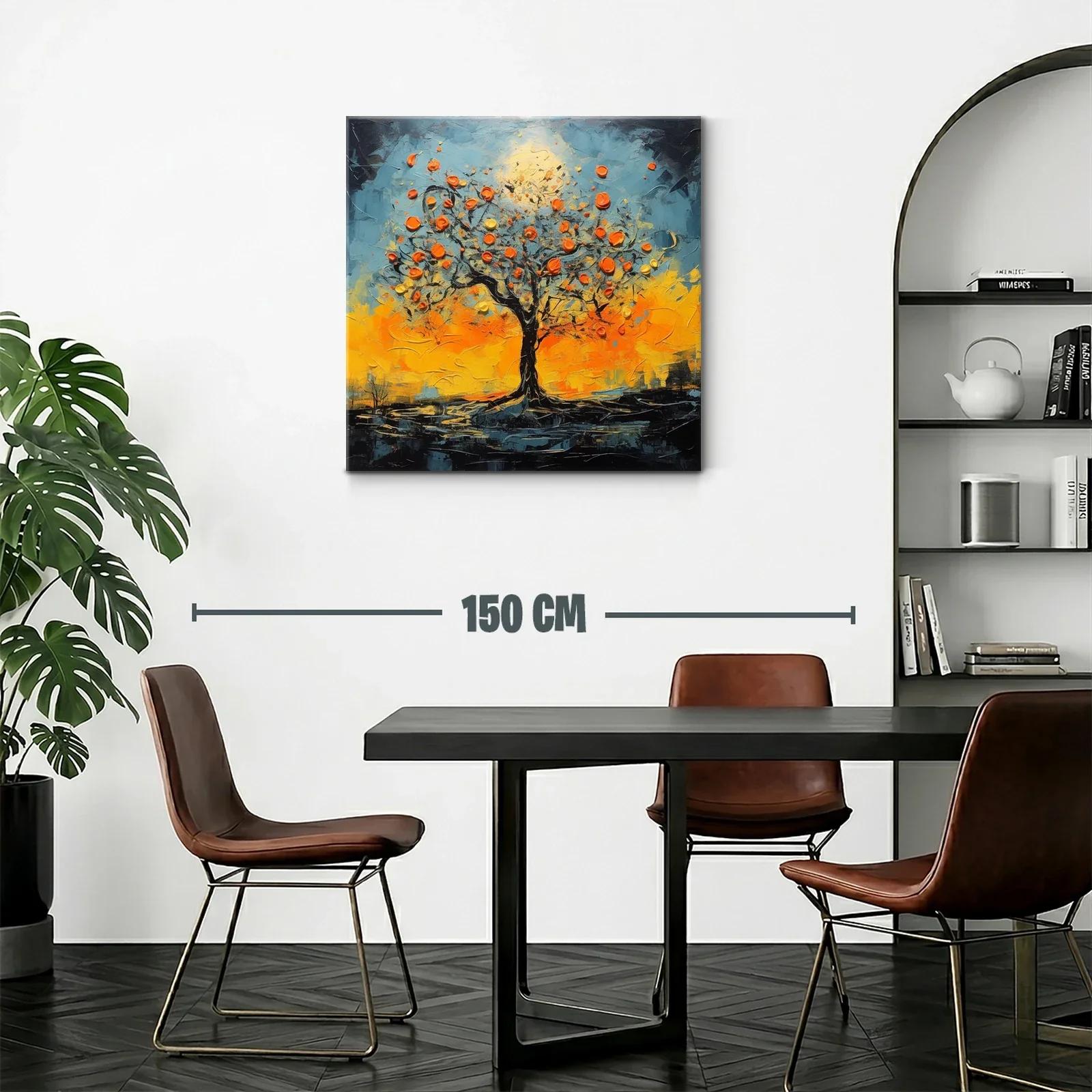 Árbol vibrante con frutos en contraste cálido y frío — miniatura 2