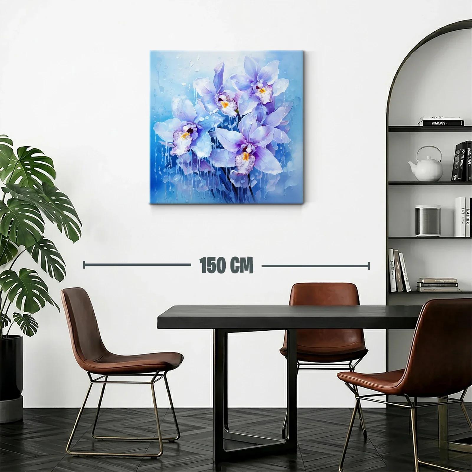 Orquídeas azules delicadas con efecto acuarela — miniatura 2