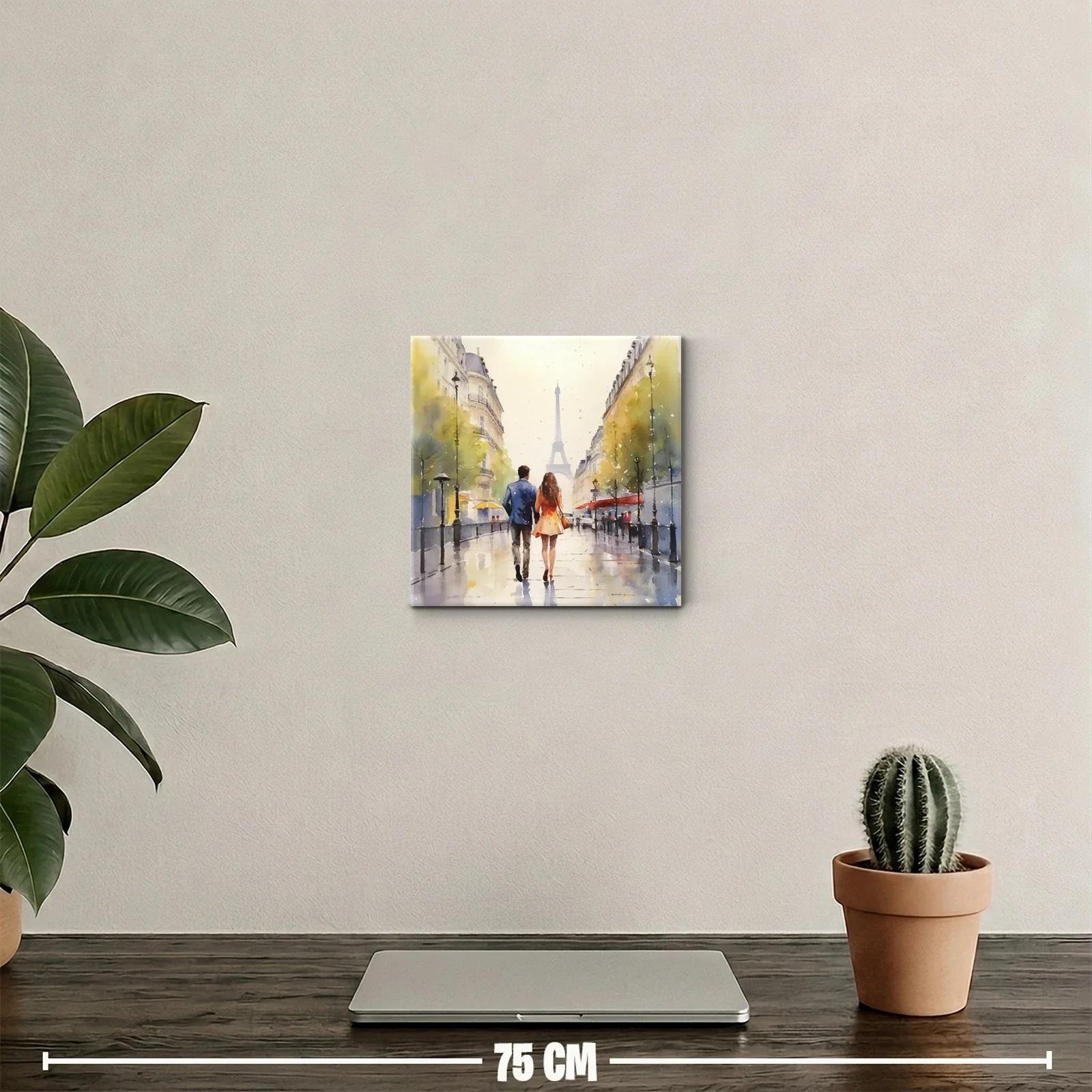Romántico paseo en París con vista a la Torre Eiffel — miniatura 2
