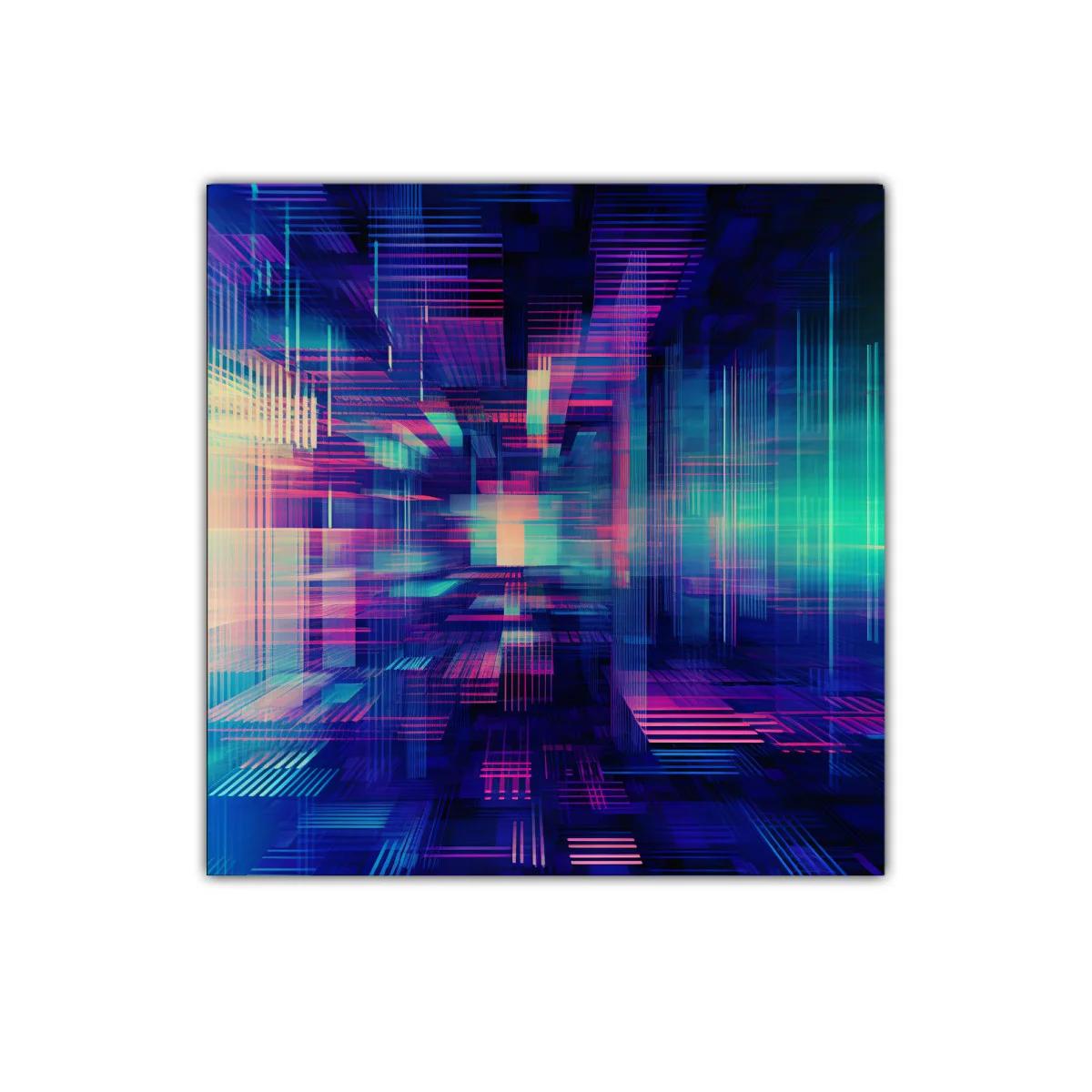Composición abstracta de líneas y luces en tonos vibrantes — miniatura 1