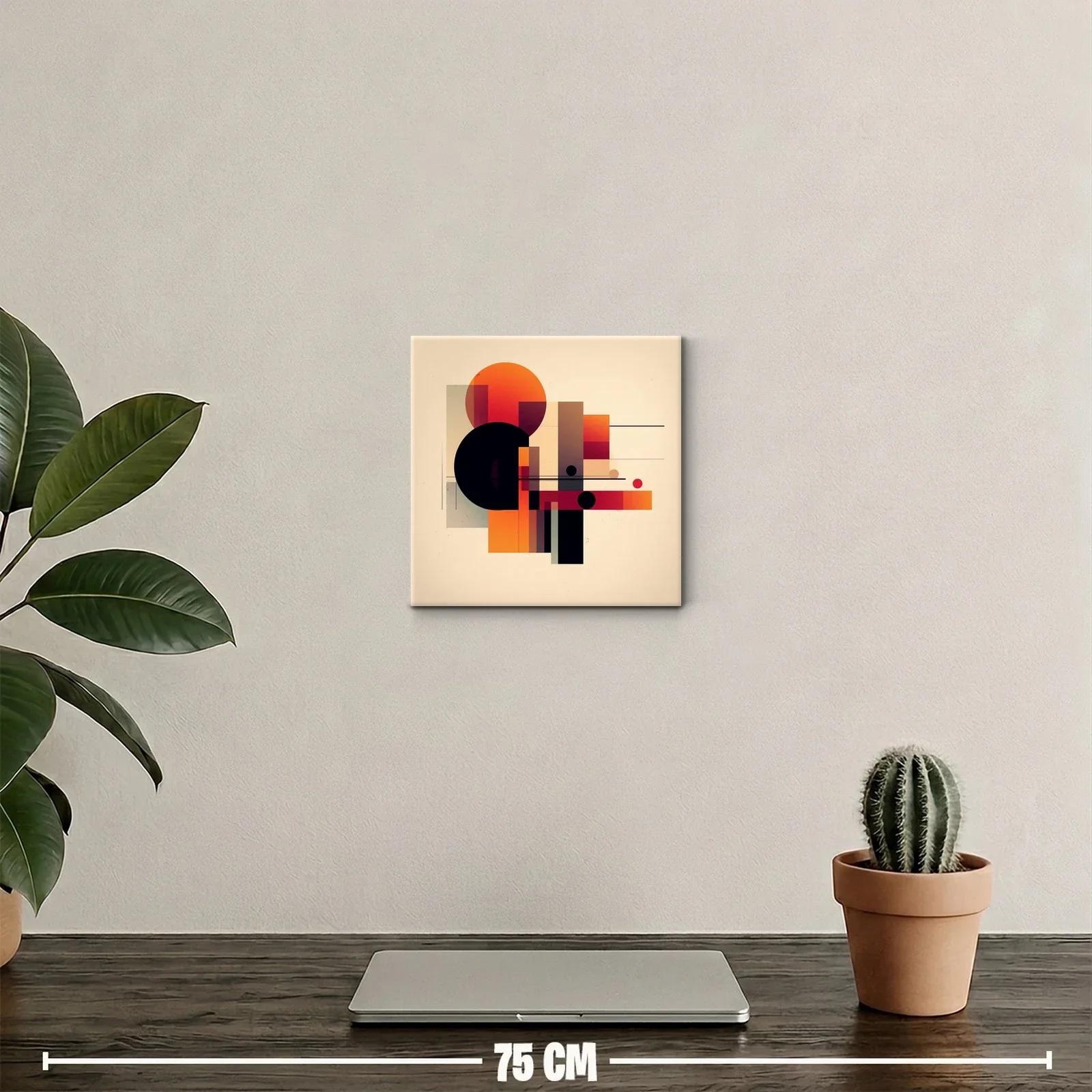 Composición geométrica con tonos cálidos y líneas minimalistas — miniatura 2