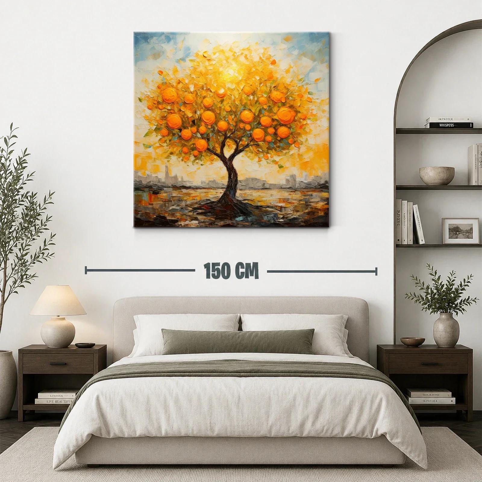 Árbol de frutas naranjas en paisaje cálido y vibrante — miniatura 3