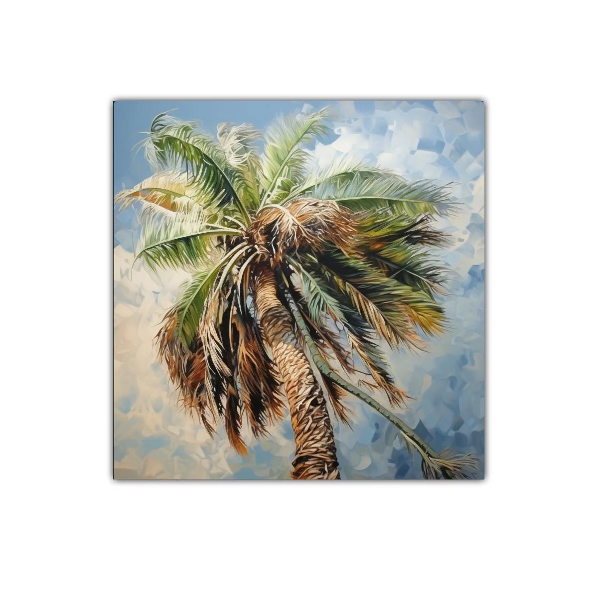 Palmera soleada con cielo azul brillante — imagen principal