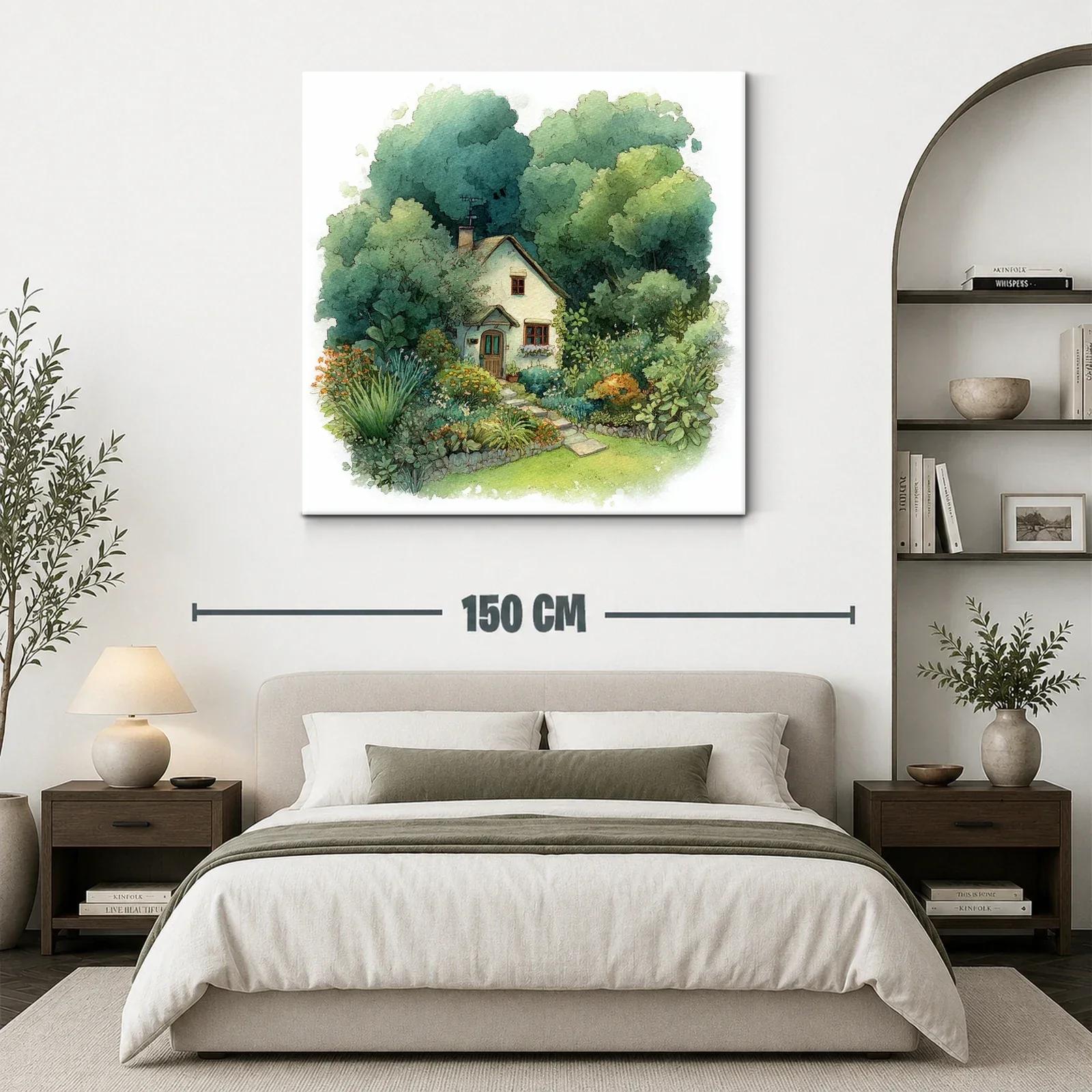 Paisaje de casa rural rodeada de jardín exuberante — miniatura 3