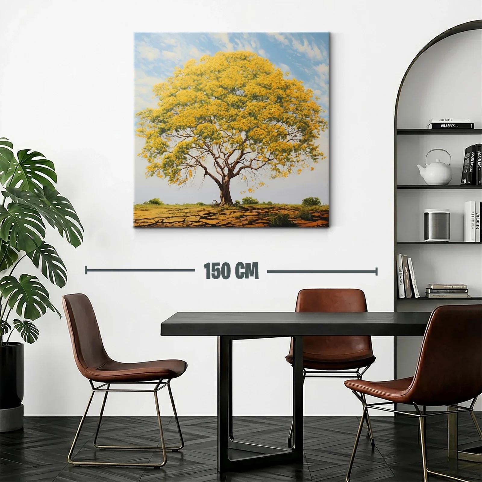 Árbol Dorado en Paisaje Cálido y Sereno — miniatura 2