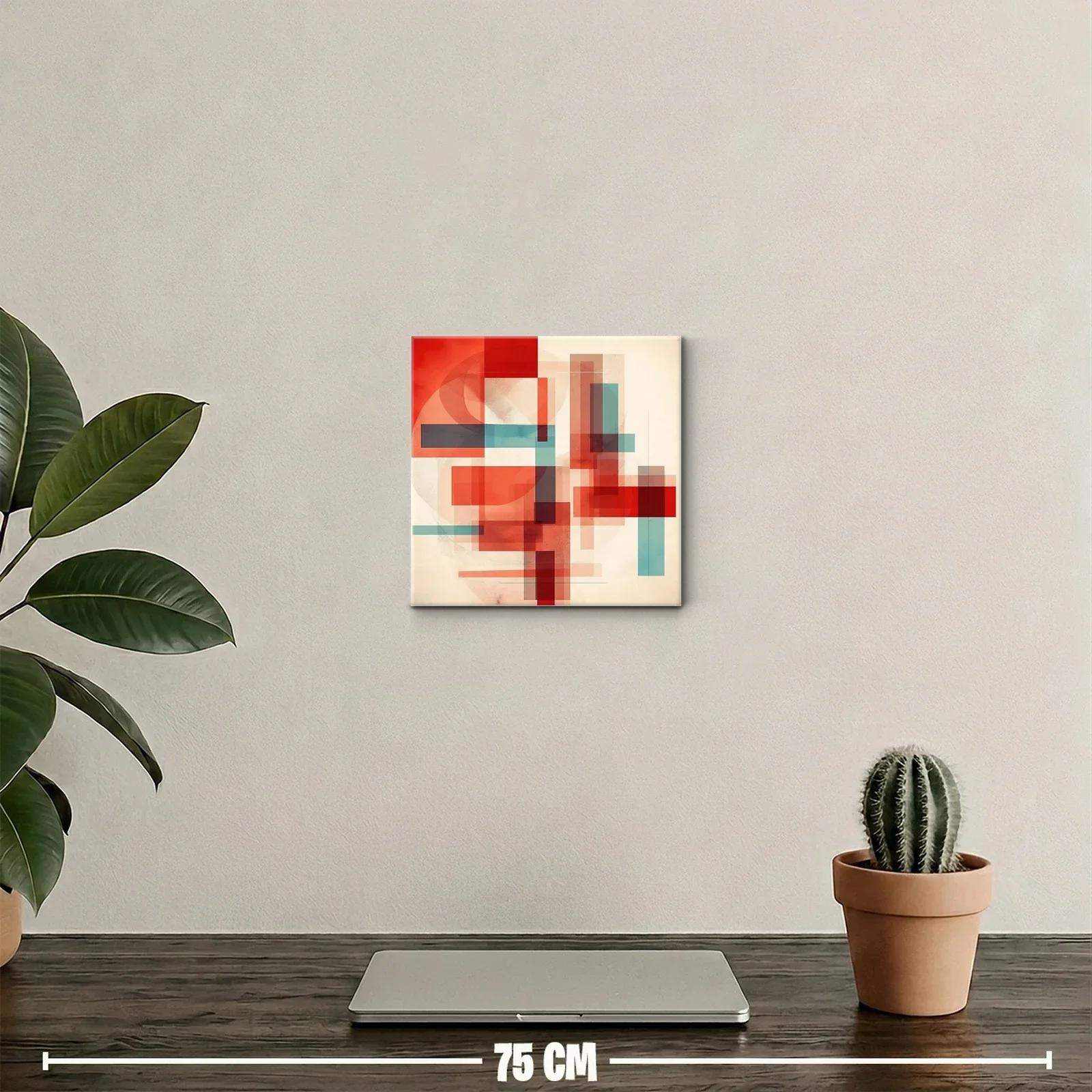 Composición abstracta con formas geométricas en tonos cálidos — miniatura 2