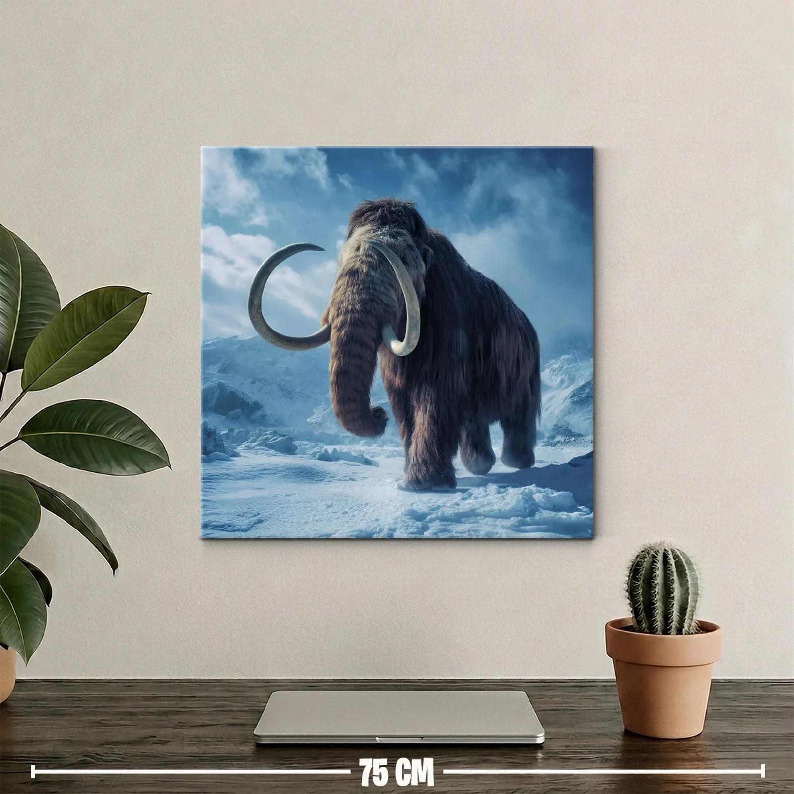 Imponente mamut en paisaje helado y nevado — miniatura 2